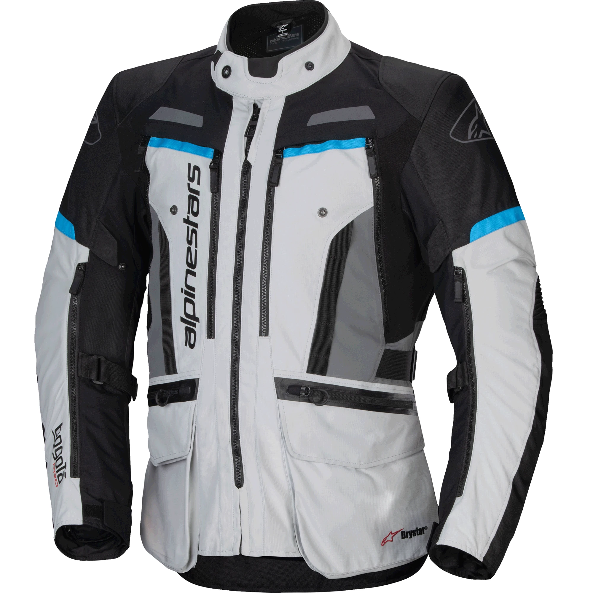 Alpinestars Alpinestars Bogota Pro Drystar Textile Jacket - Ice Grey / Black / Cyan