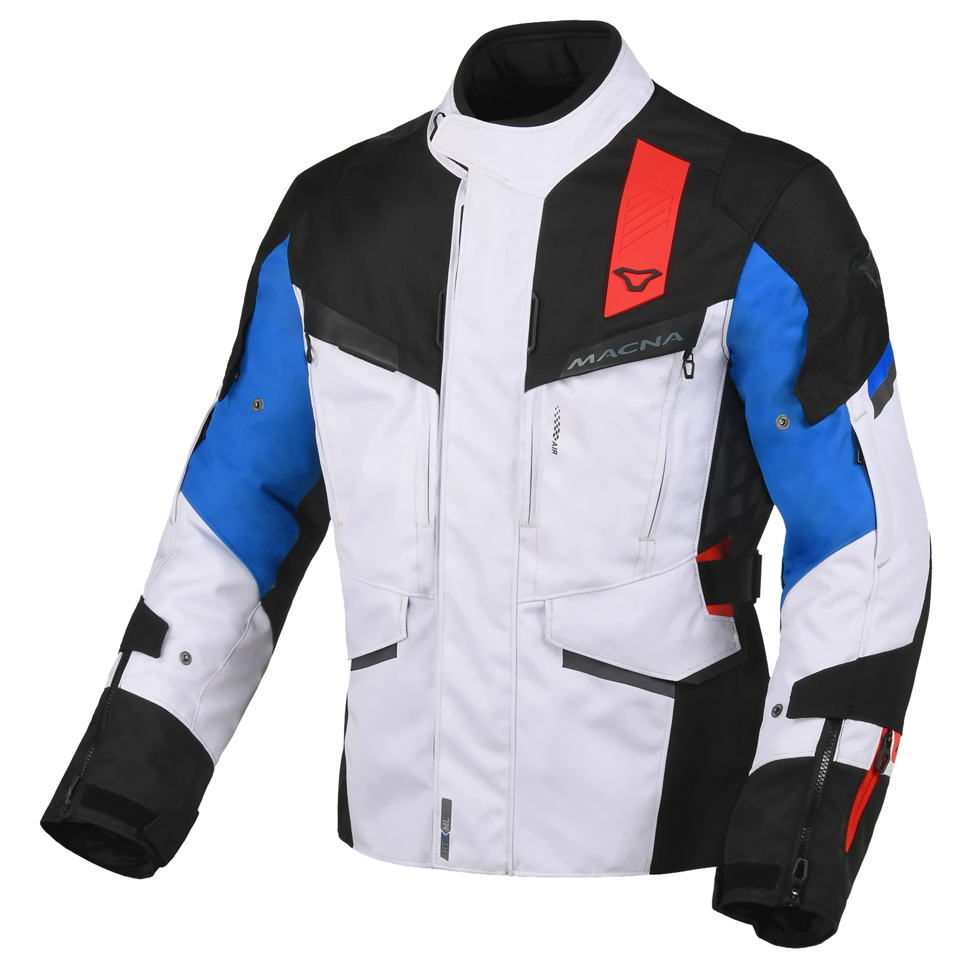 Macna Macna Zastro Textile Jacket - Black / Grey / Red / Blue