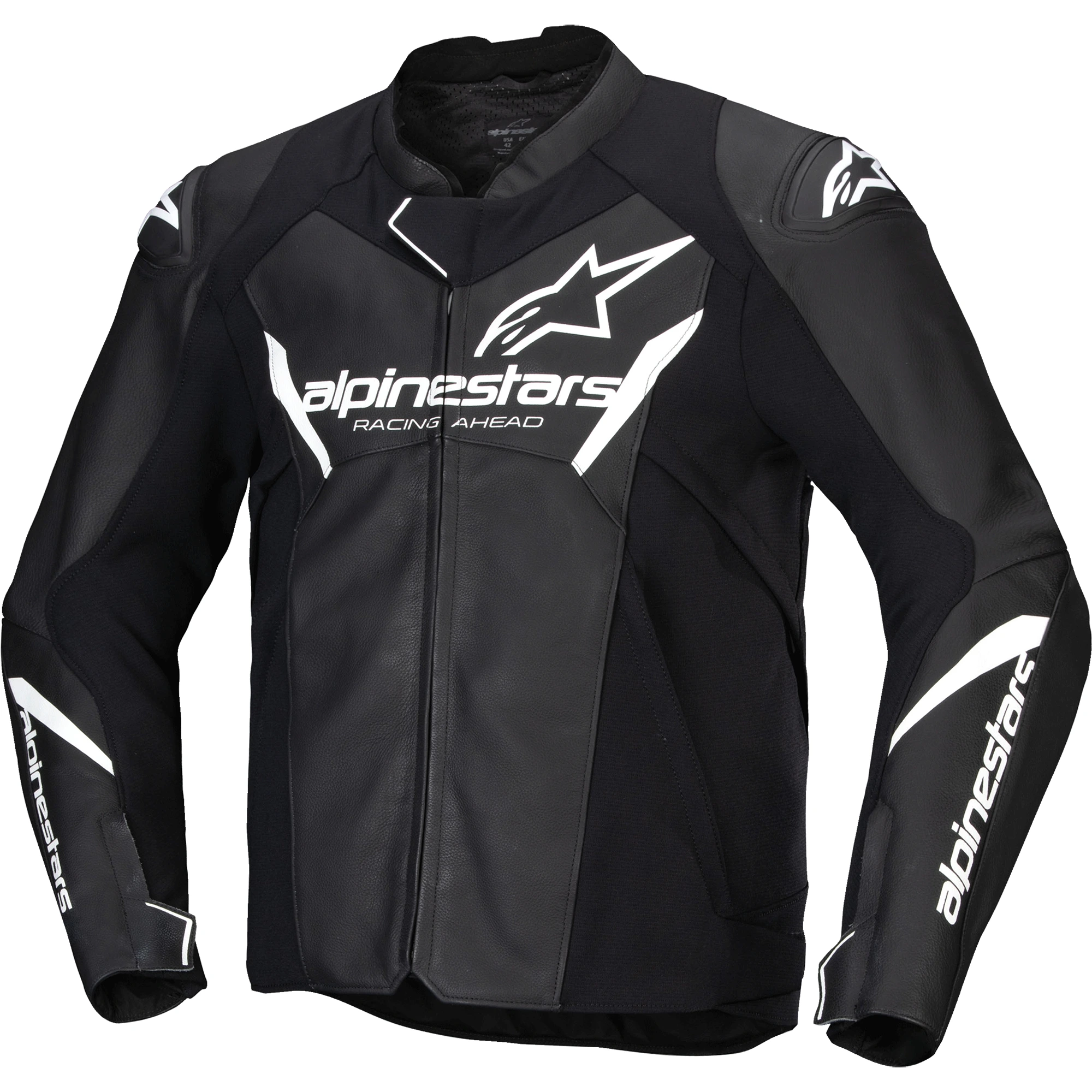 Alpinestars Alpinestars Faster V3 Leather Jacket - Black / White