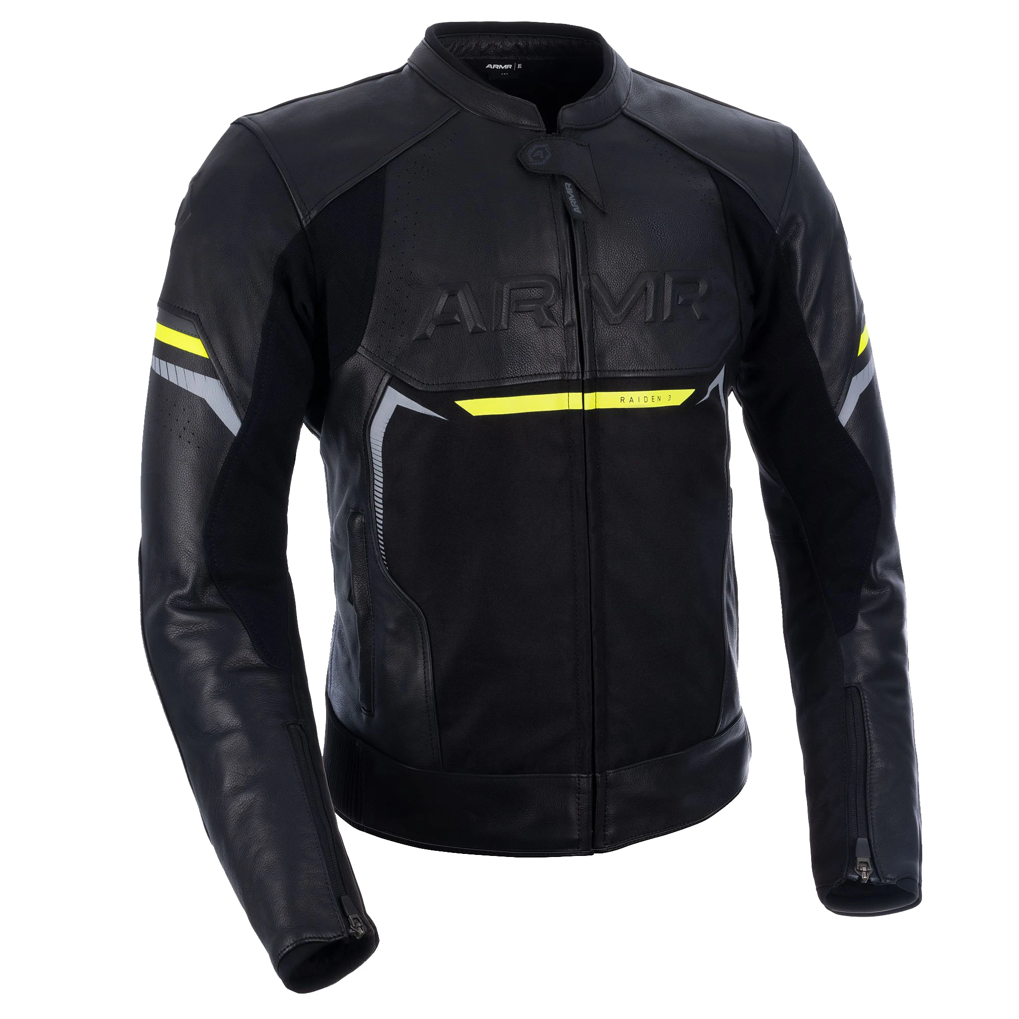 ARMR ARMR Raiden 3.0 Leather Jacket - Black / Yellow