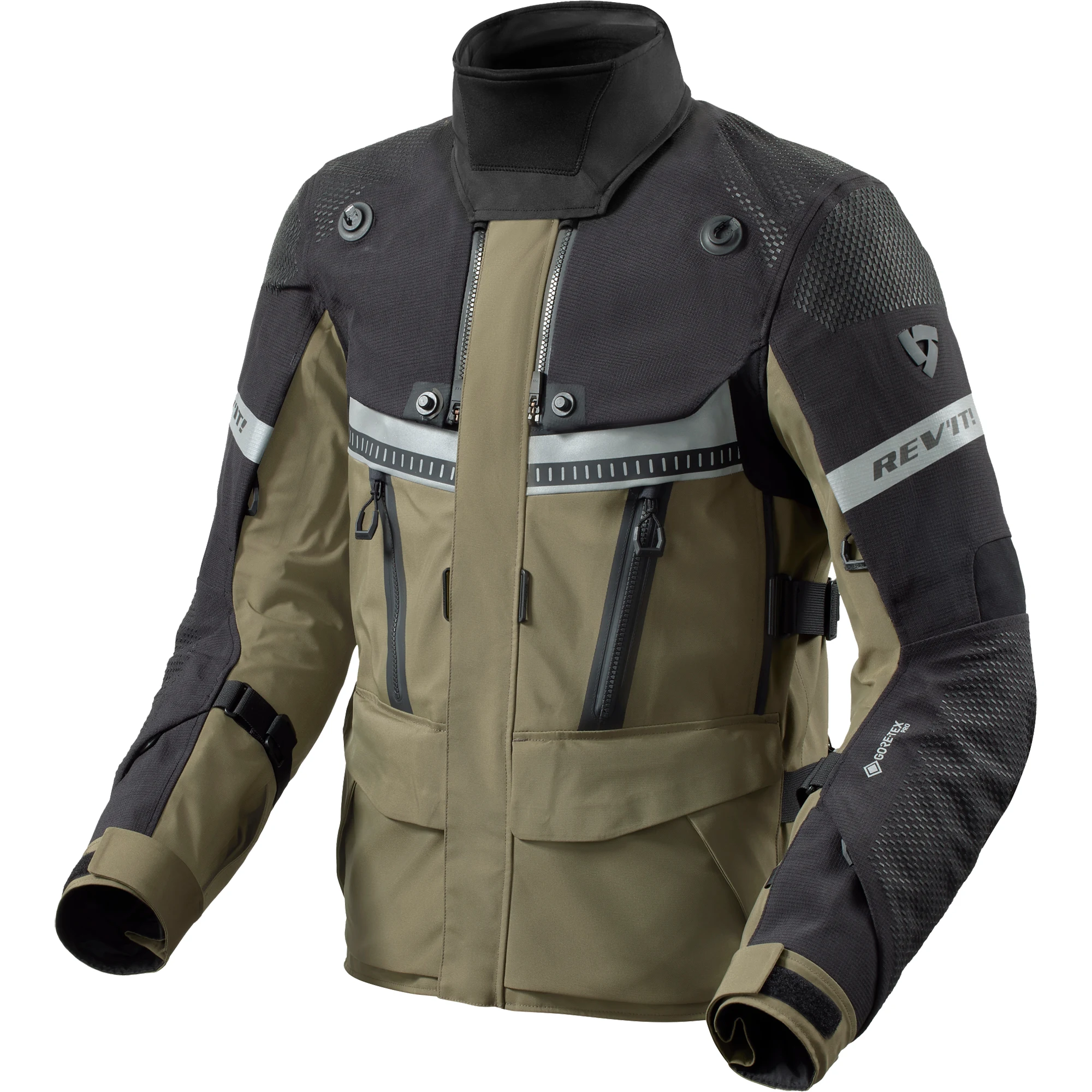 Rev'it Rev'it Dominator 3 Gore-Tex Textile Jacket - Black / Dark Green