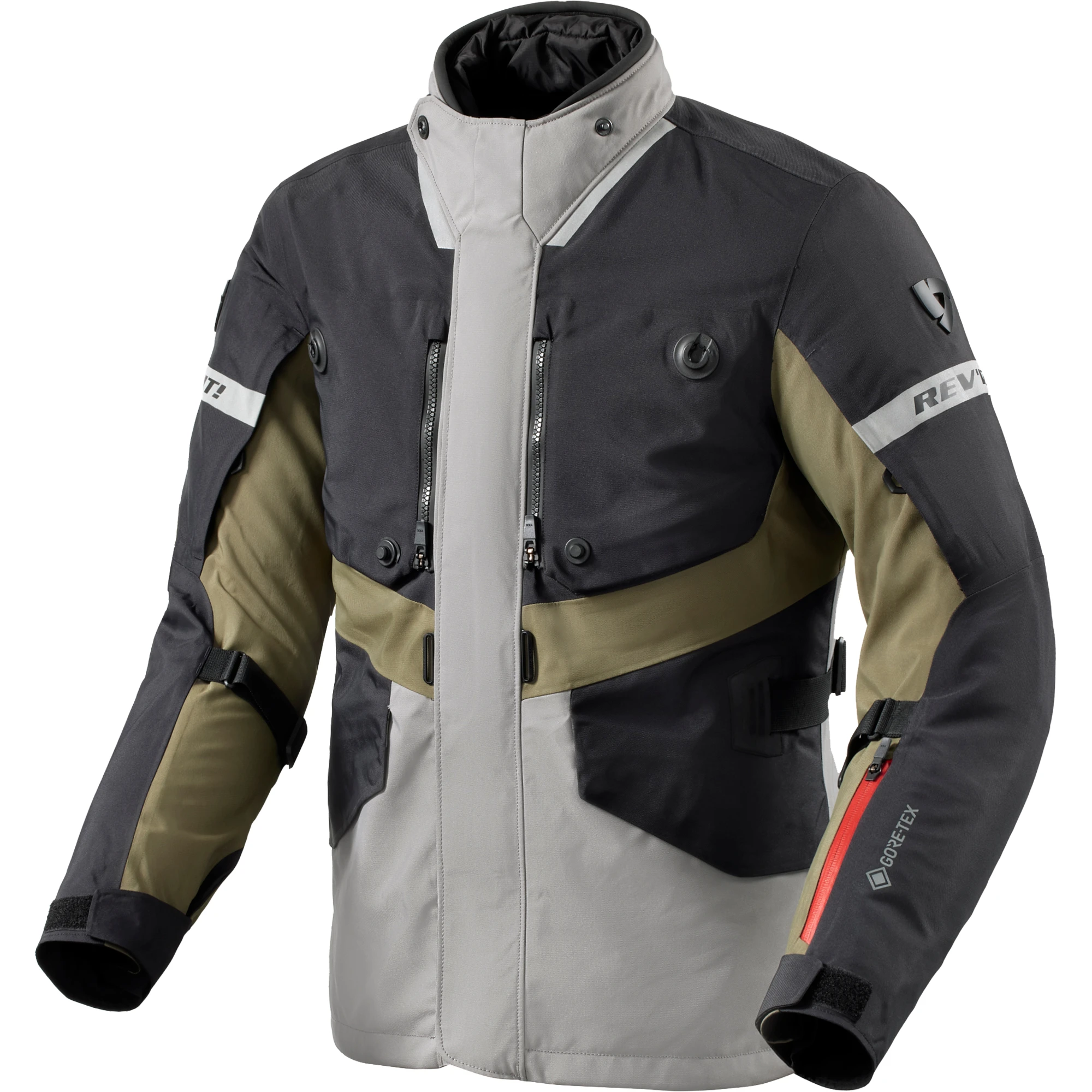 Rev'it Rev'it Neptune 3 Gore-Tex Textile Jacket - Black / Dark Green