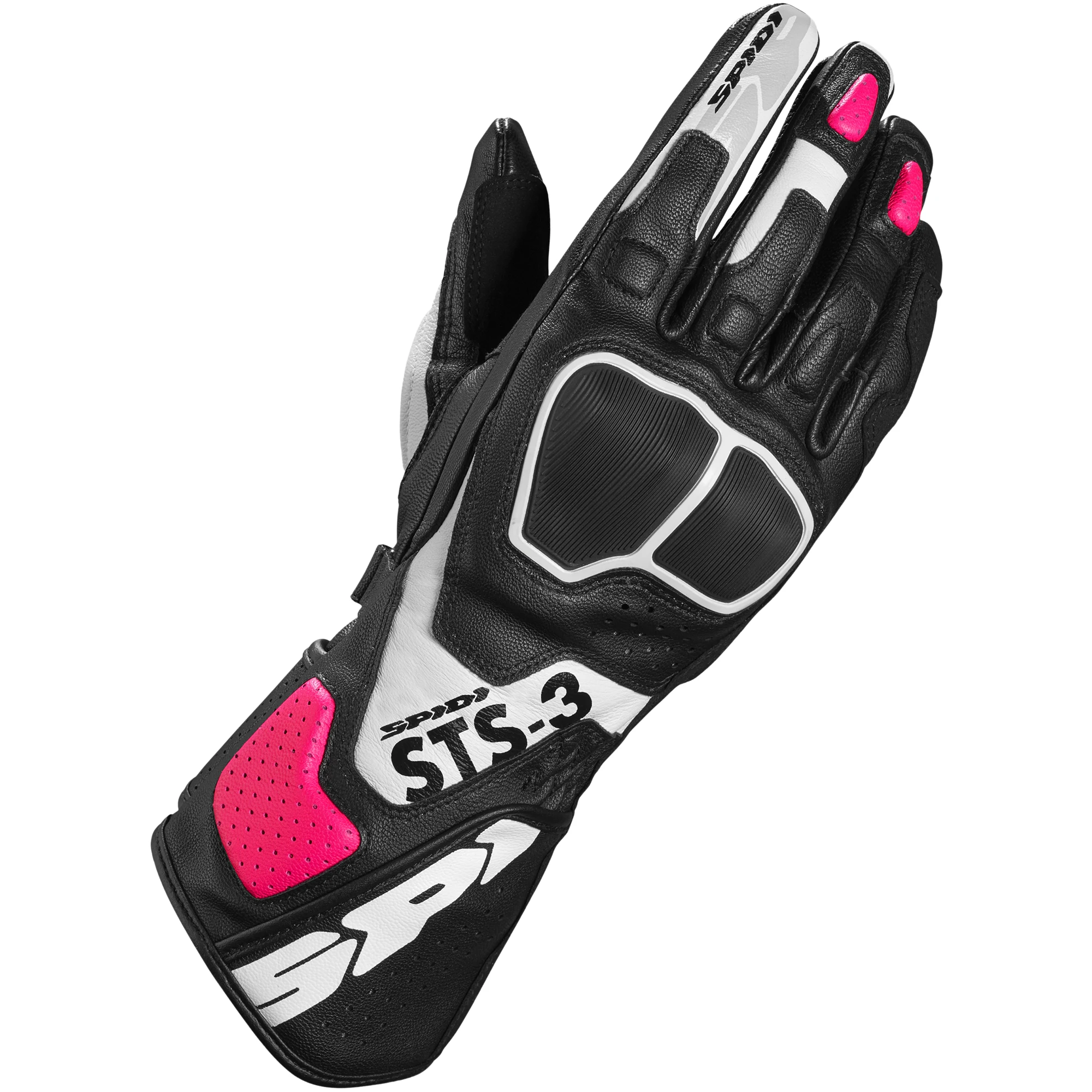 Spidi Spidi Ladies STS-R3 Gloves - Black / White / Fuchsia
