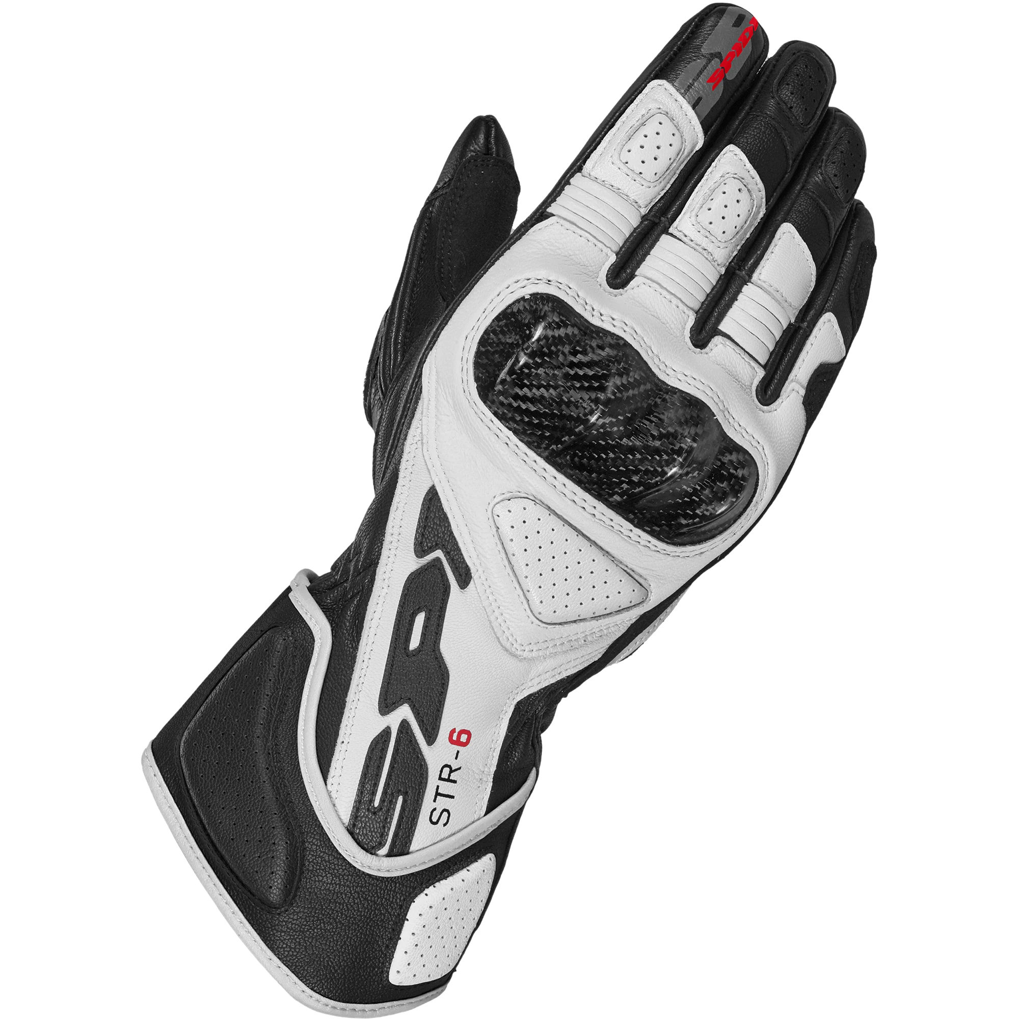 Spidi Spidi STR-6 Leather Gloves - Black / White