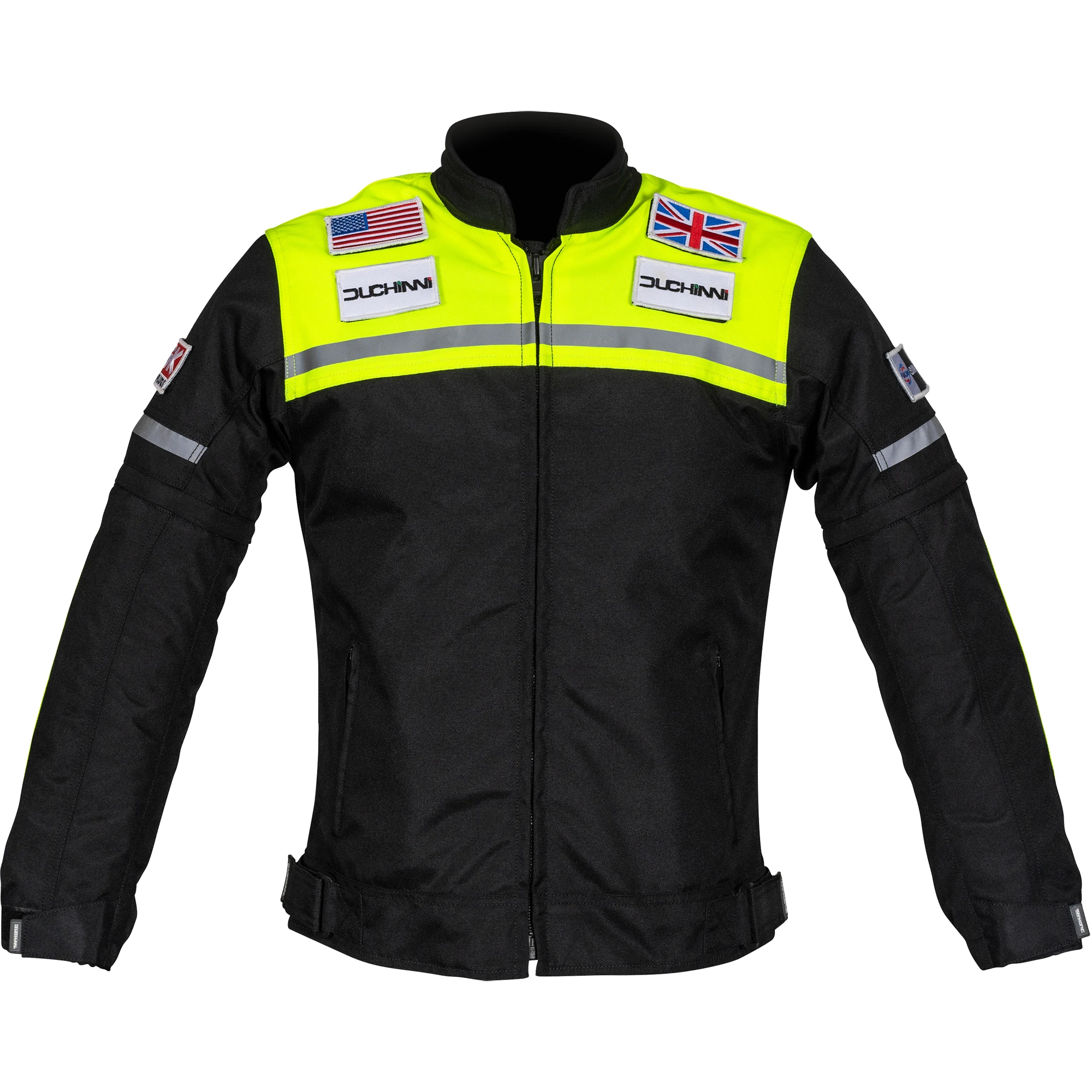 Duchinni Duchinni Kids Grid Textile Jacket - Black / Neon Yellow