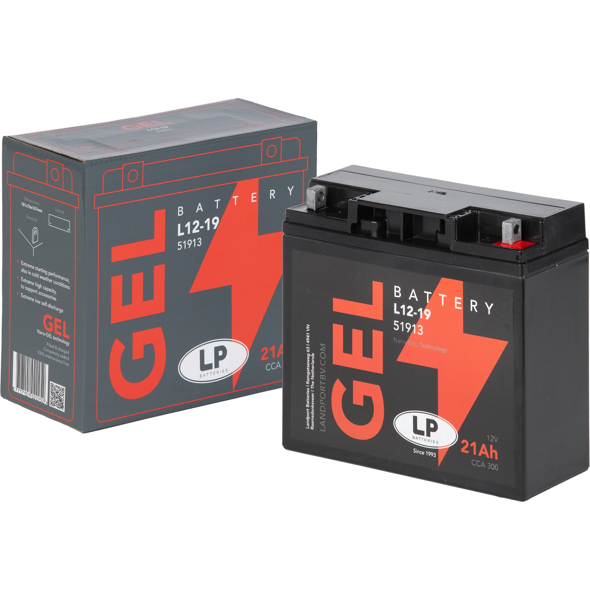 Landport Landport Motorcycle Battery - G12-19 51913
