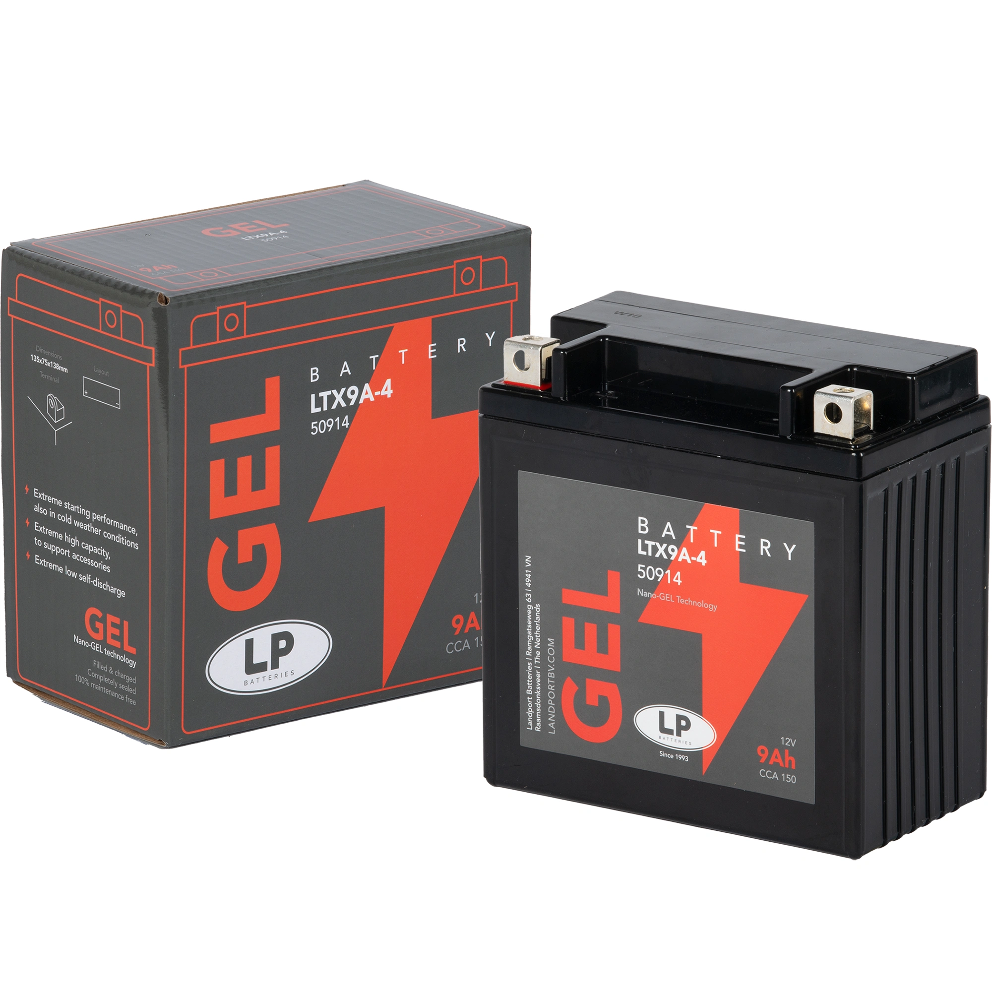 Landport Landport Motorcycle Battery - GB9B 50914