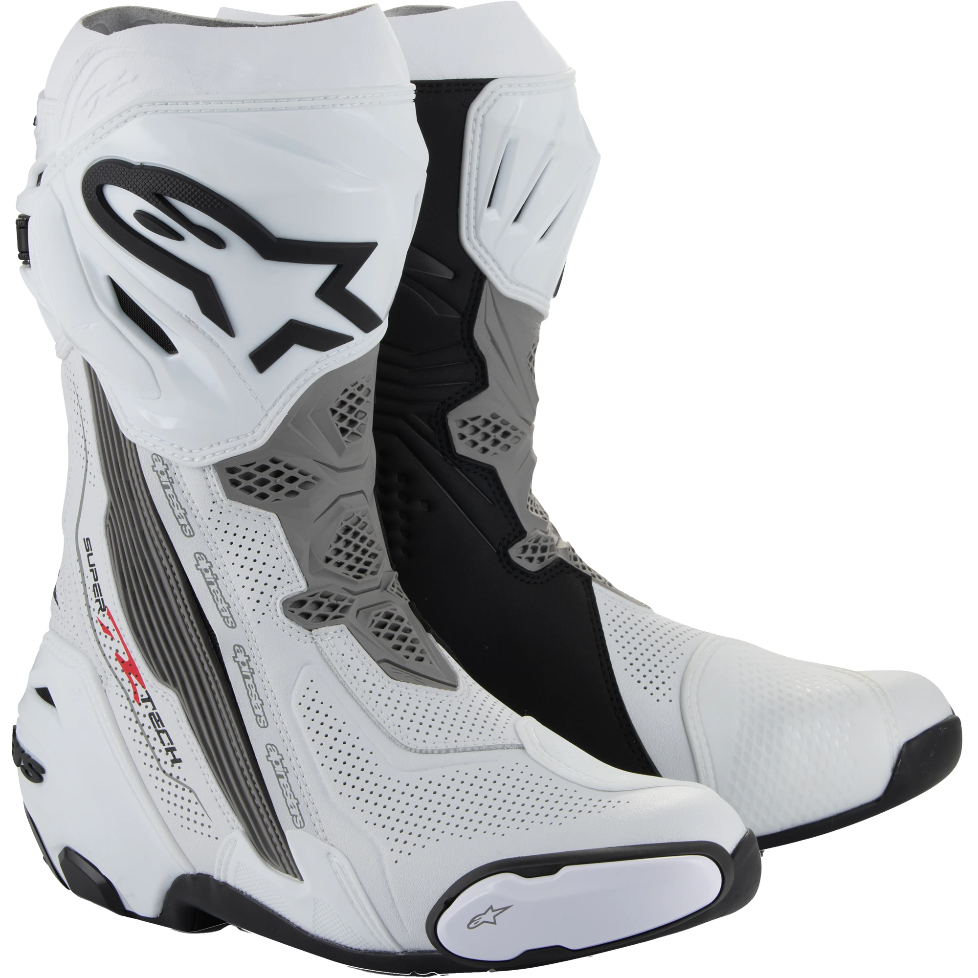 Alpinestars Alpinestars Supertech R Vented Boots - White / Mid Grey / Black