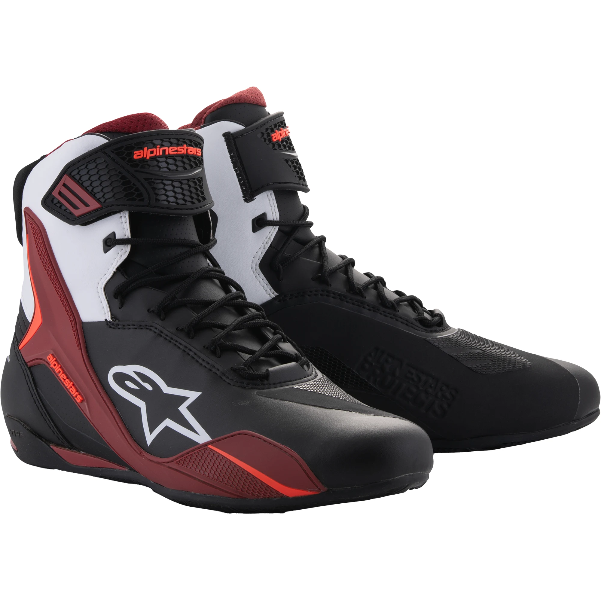 Alpinestars Alpinestars Faster-4 Shoes - Black / White / Dark Red