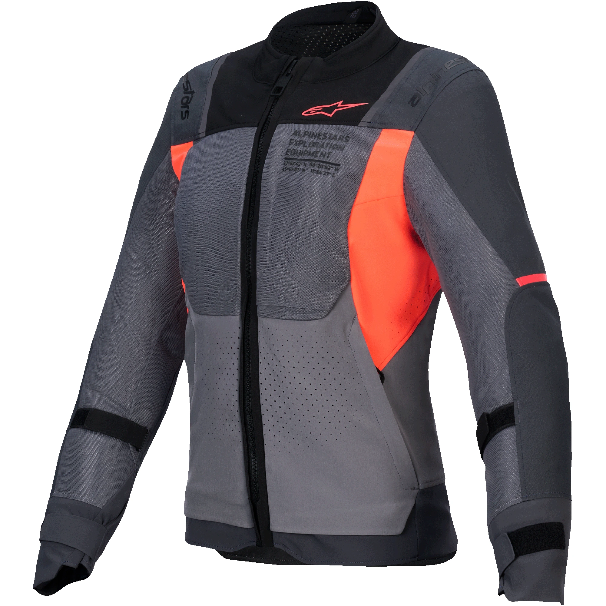 Alpinestars Alpinestars Stella ST-2 Air Textile Jacket - Deep Grey / Dark Grey / Fluo Coral