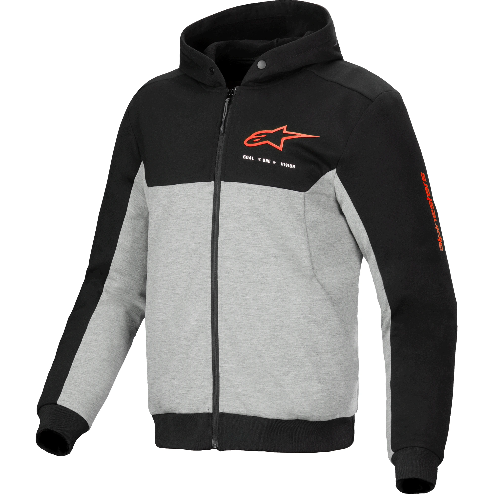Alpinestars Alpinestars Chrome V2 Sport Hoodie - Black / Grey Heather / Fluo Red