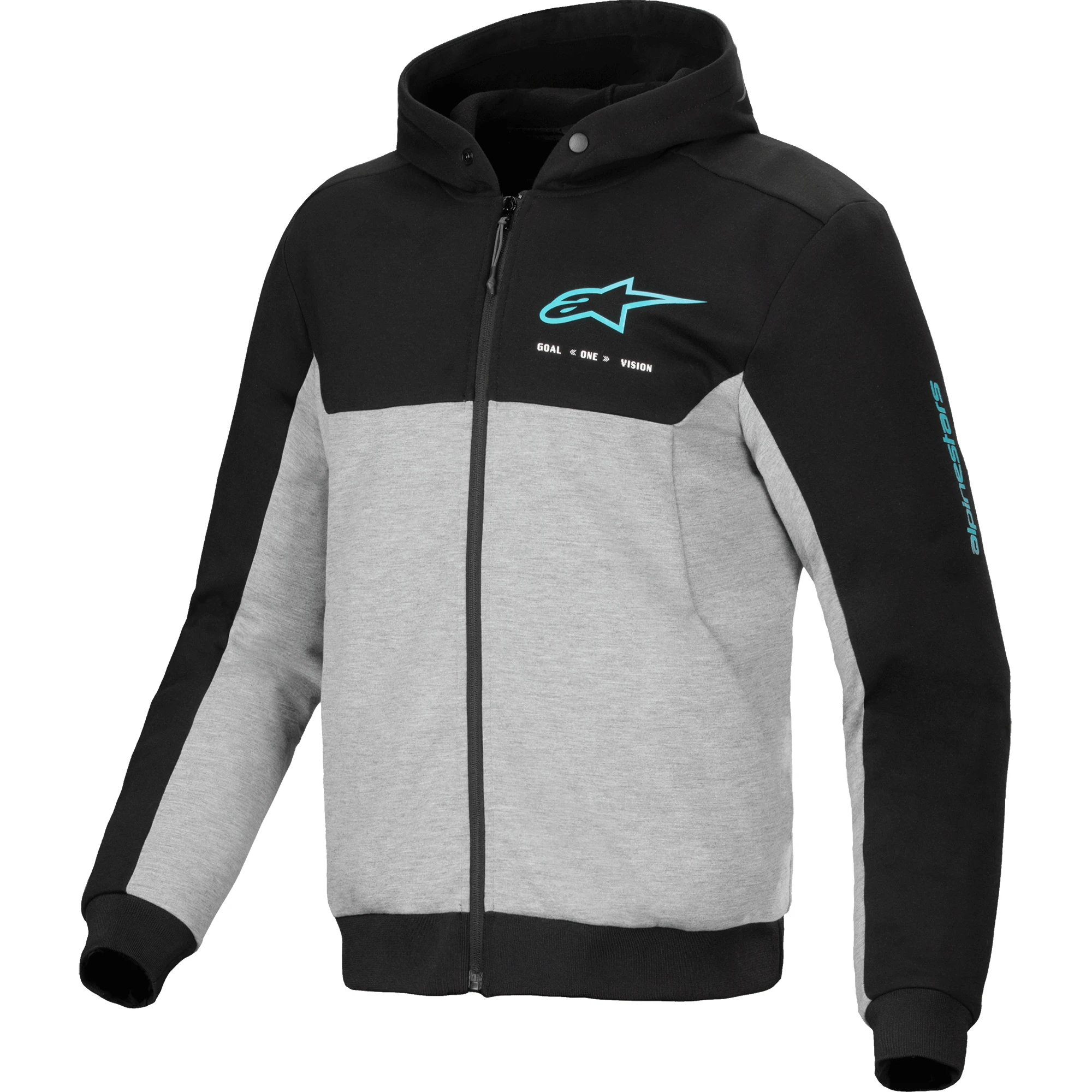 Alpinestars Alpinestars Chrome V2 Sport Hoodie - Black / Grey Heather / Turquoise