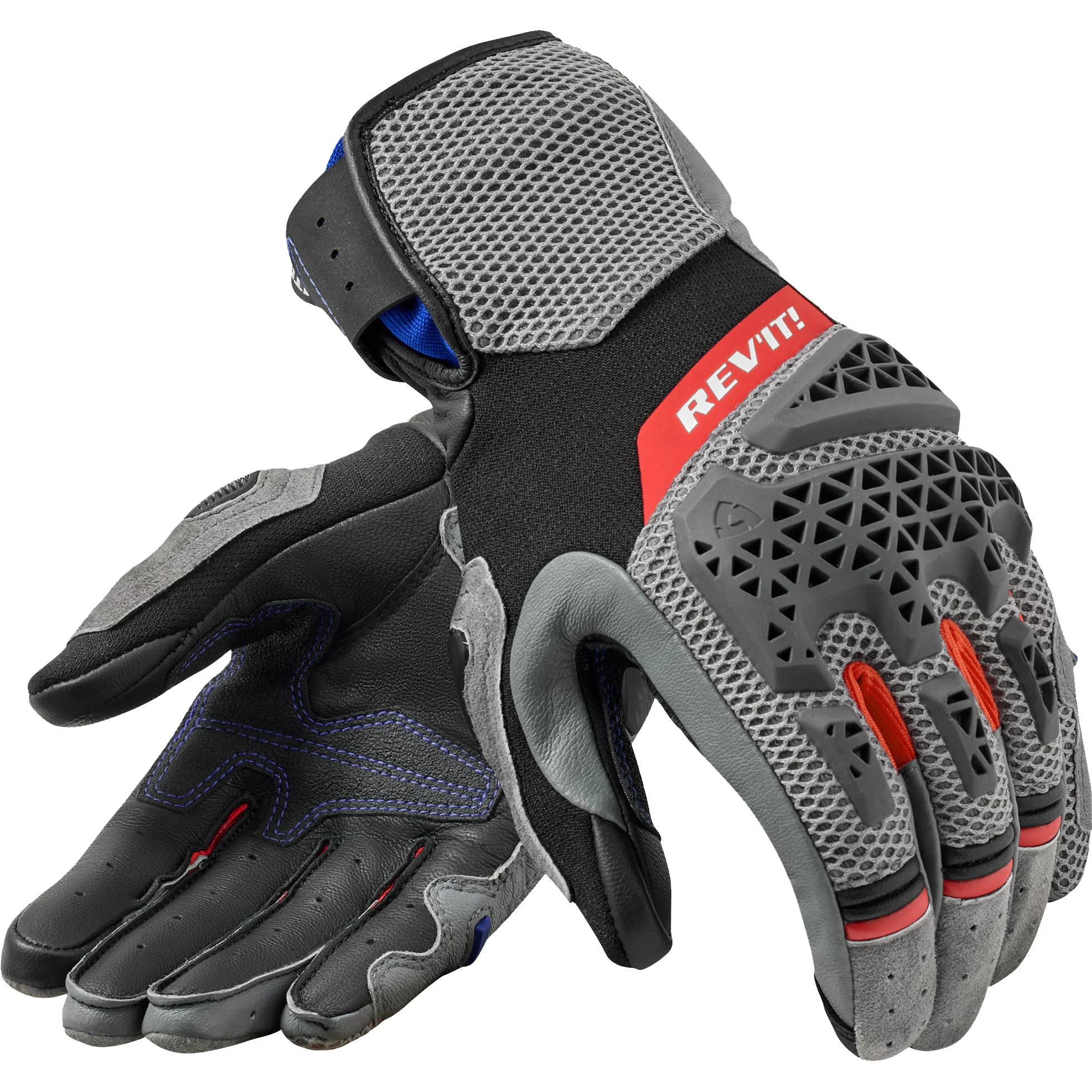 Rev'it Rev'it Ladies Sand 5 Leather Gloves - Grey / Red