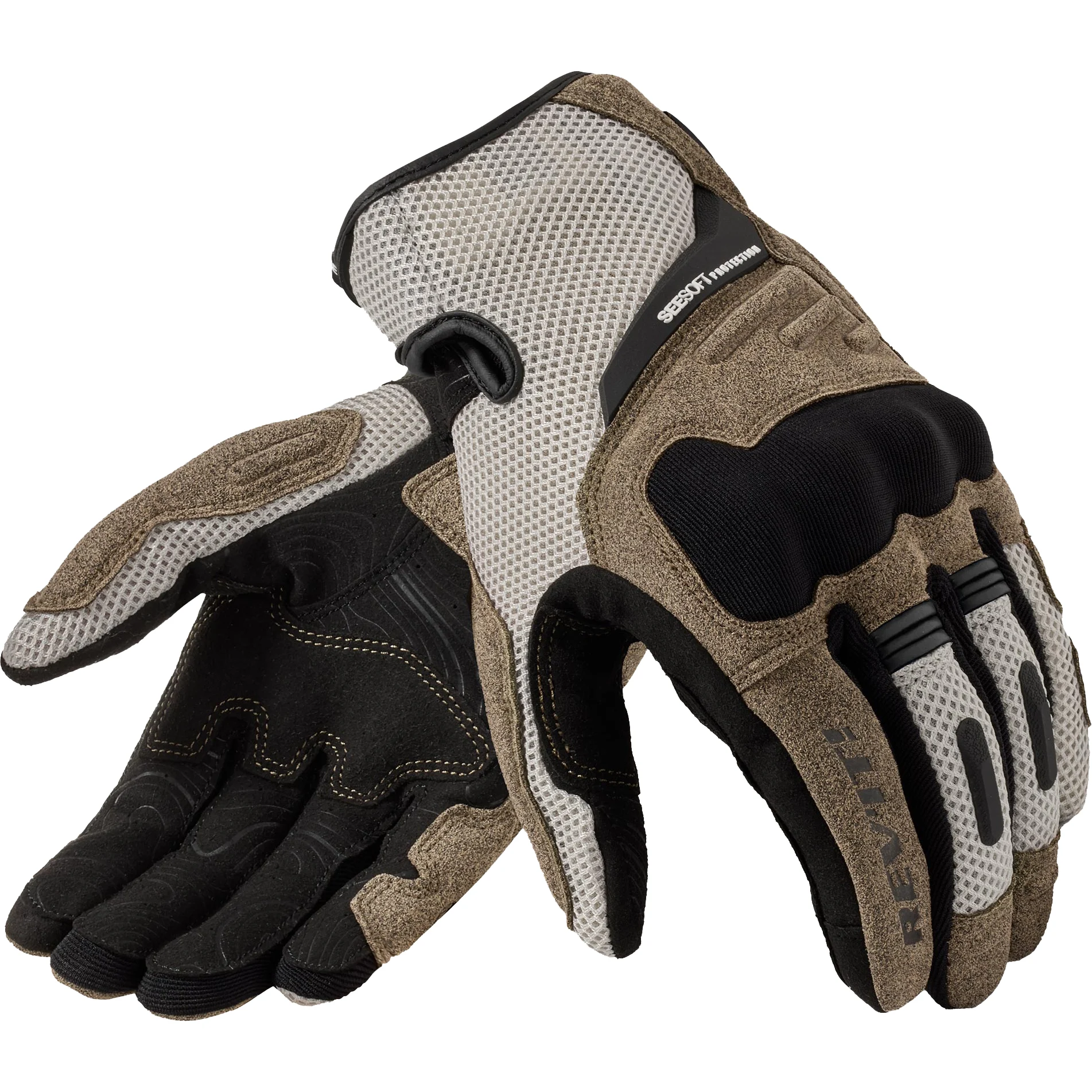 Rev'it Rev'it Cavern Textile Gloves - Sand / Black