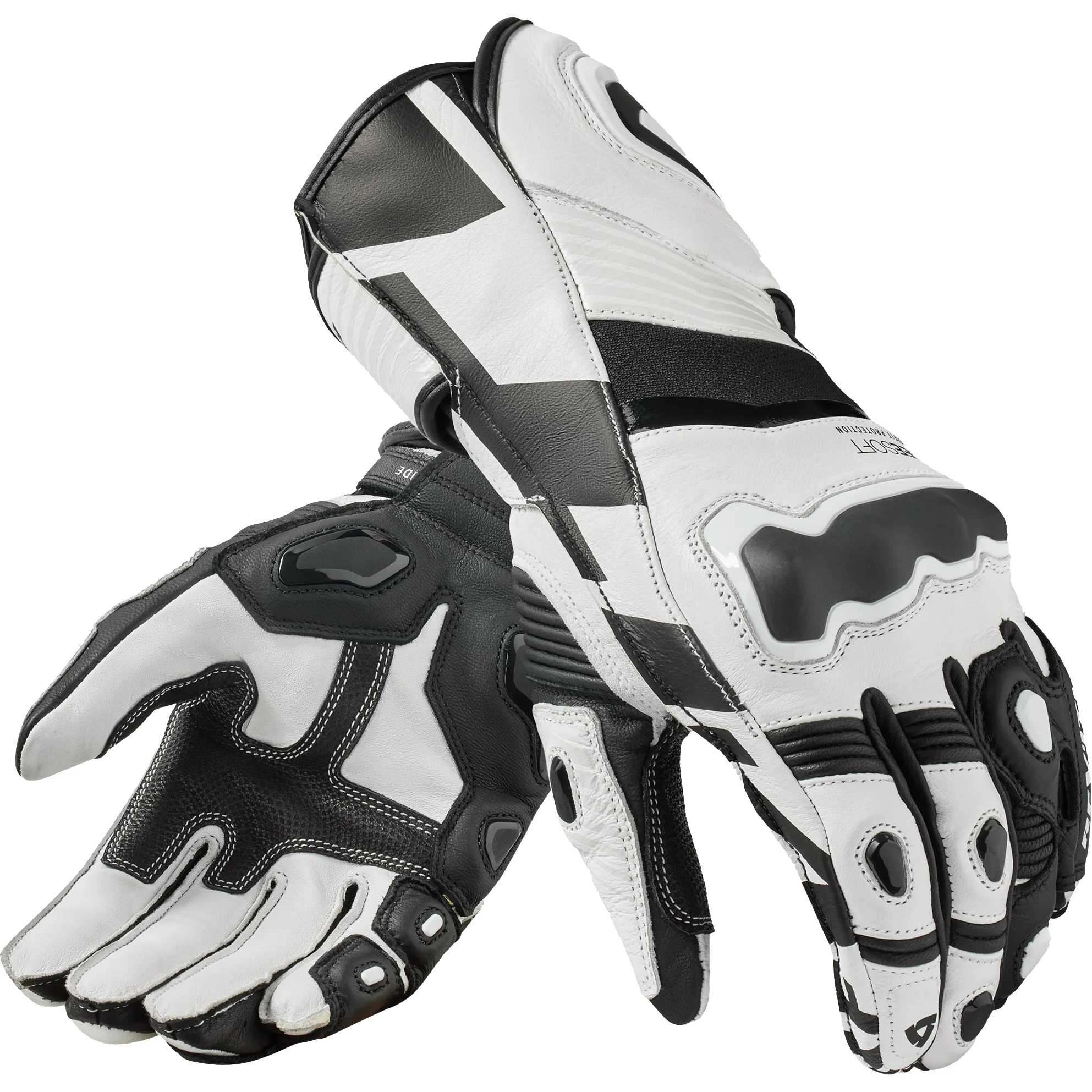 Rev'it Rev'it Jerez 4 Leather Gloves - White / Black