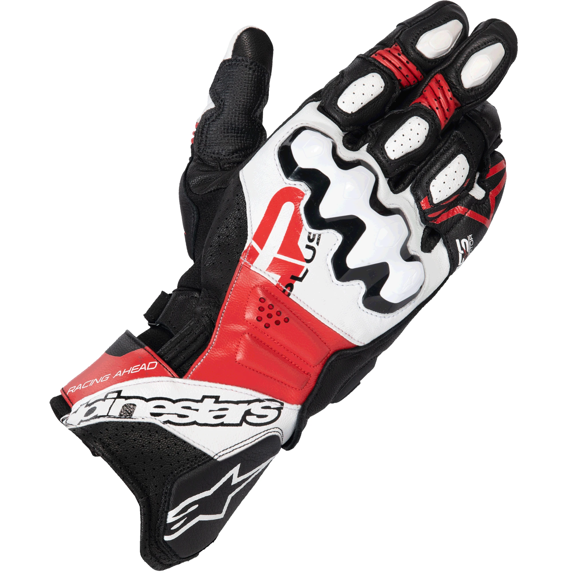 Alpinestars Alpinestars GP Plus R V3 Leather Gloves - Black / White / Bright Red