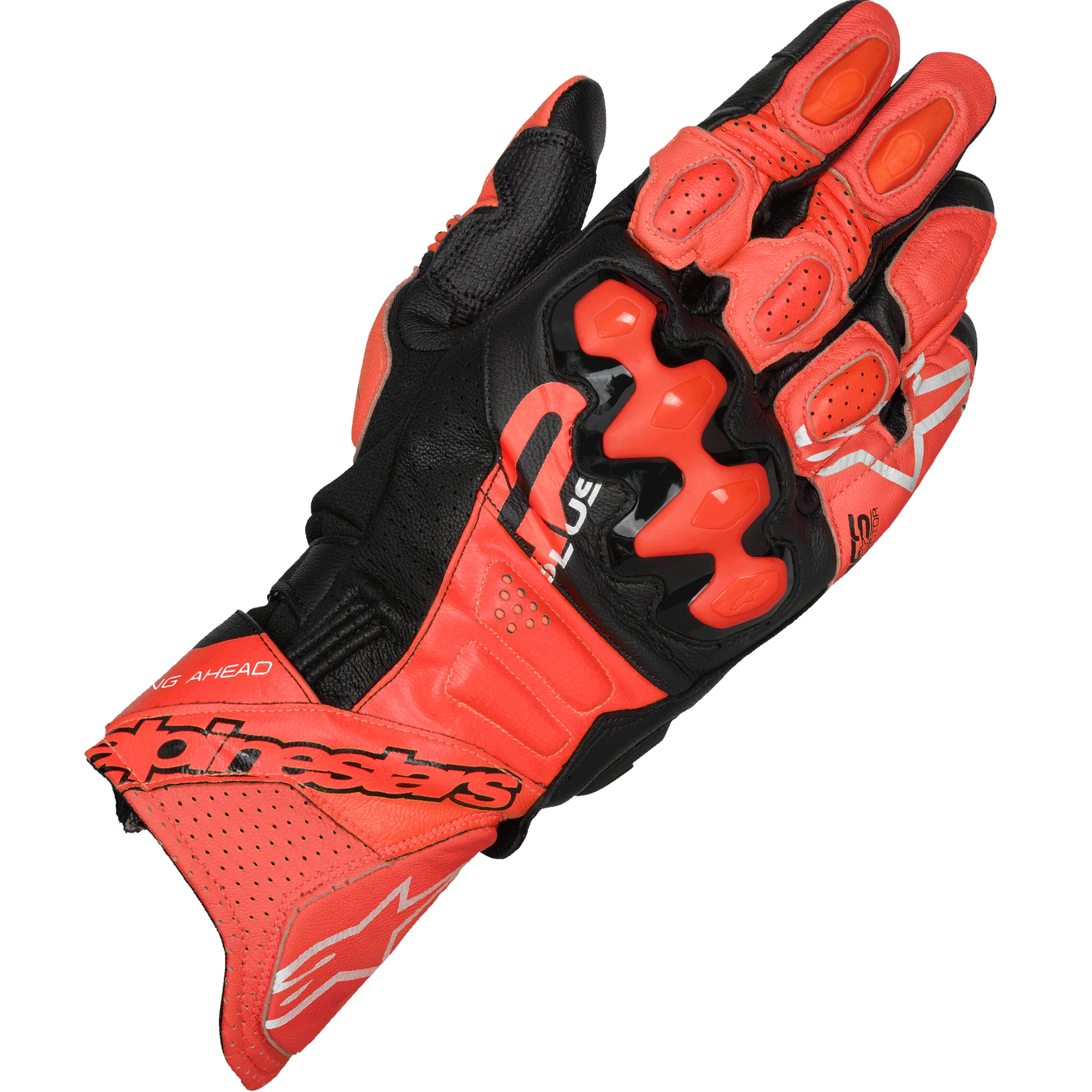 Alpinestars Alpinestars GP Plus R V3 Leather Gloves - Bright Red / Fluo Red / Black