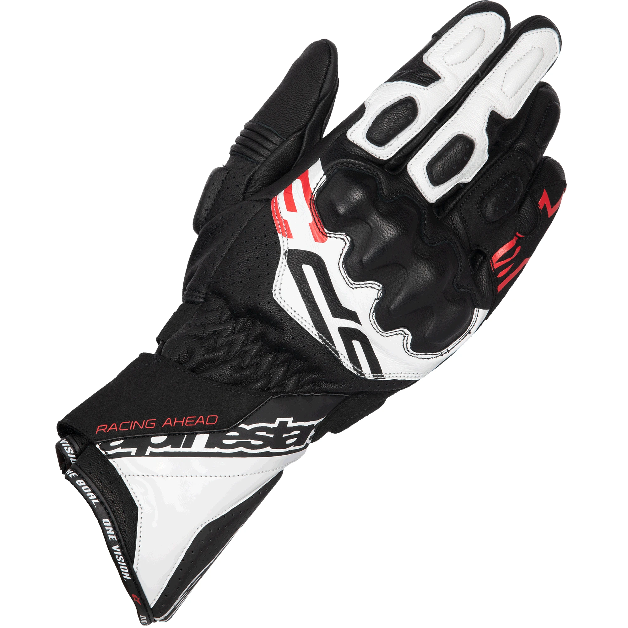 Alpinestars Alpinestars SP-3 Leather Gloves - Black / White / Fluo Red