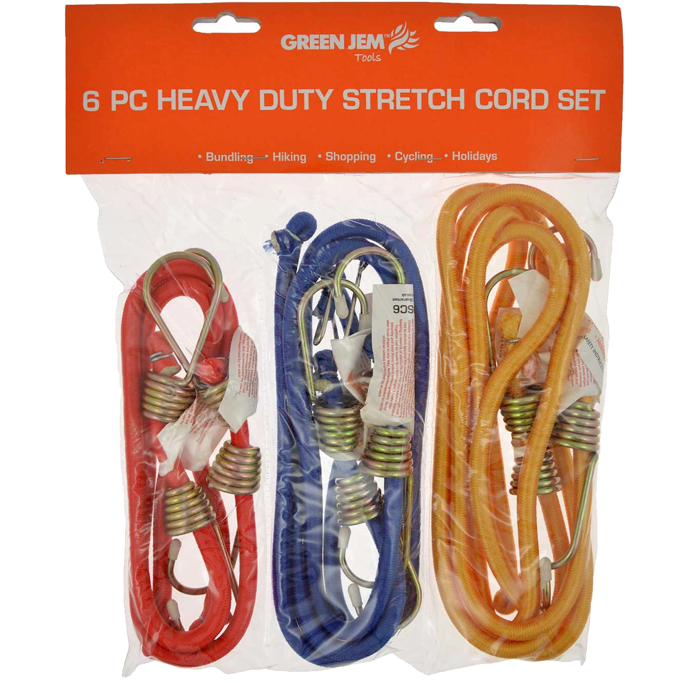 Green Jem Green Jem Six Piece Heavy Duty Bungee Set