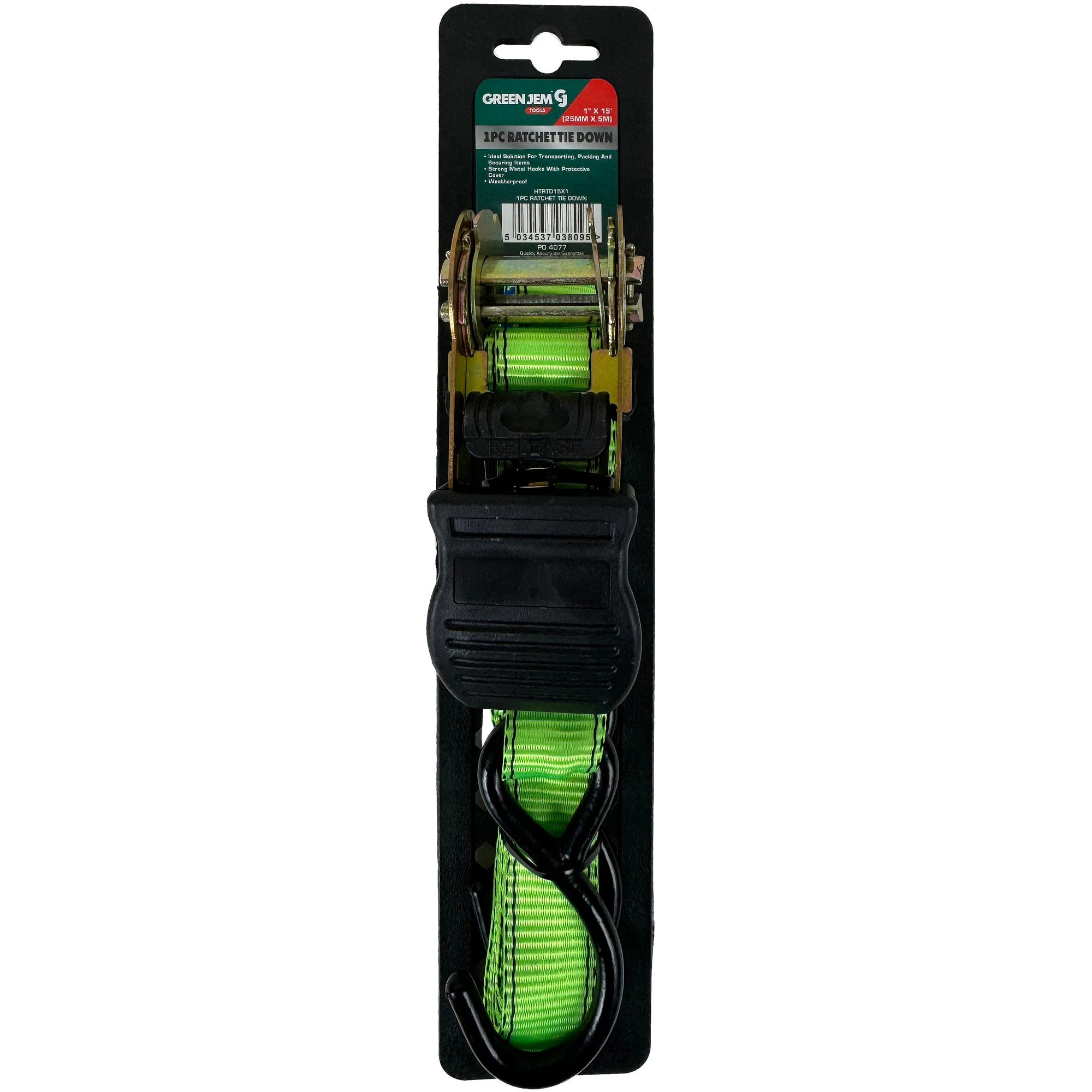 Green Jem Green Jem Ratchet Tie Down Strap
