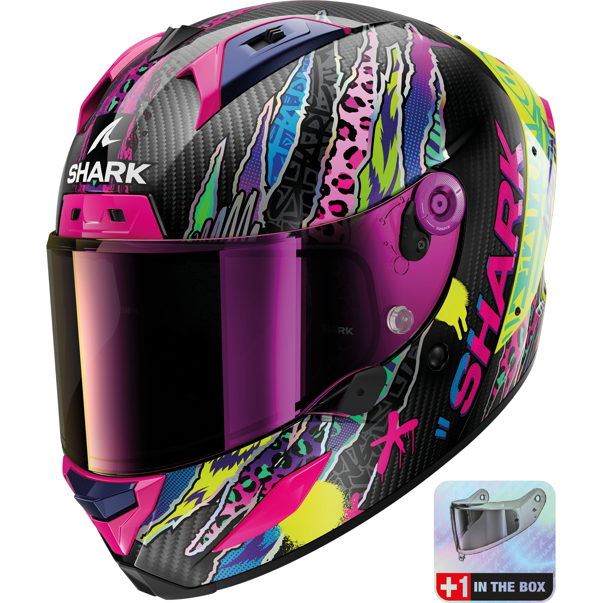 Shark Shark Aeron - Fawn Carbon / Violet / Yellow