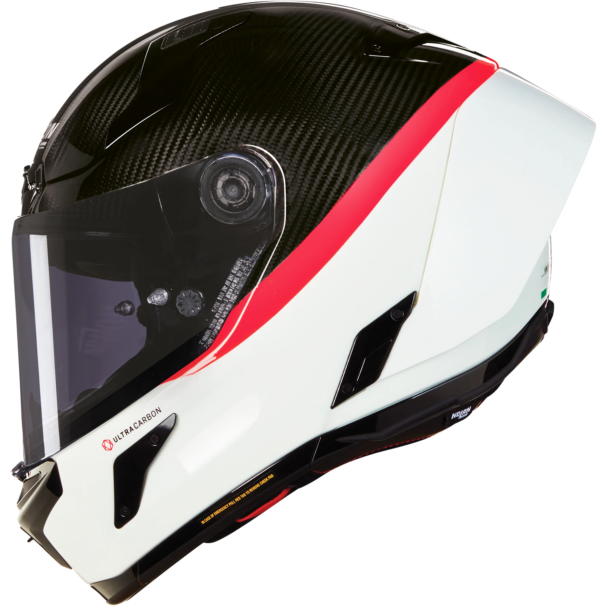 Nolan Nolan X-804 RS Ultra Carbon Doc - Carbon / White / Red