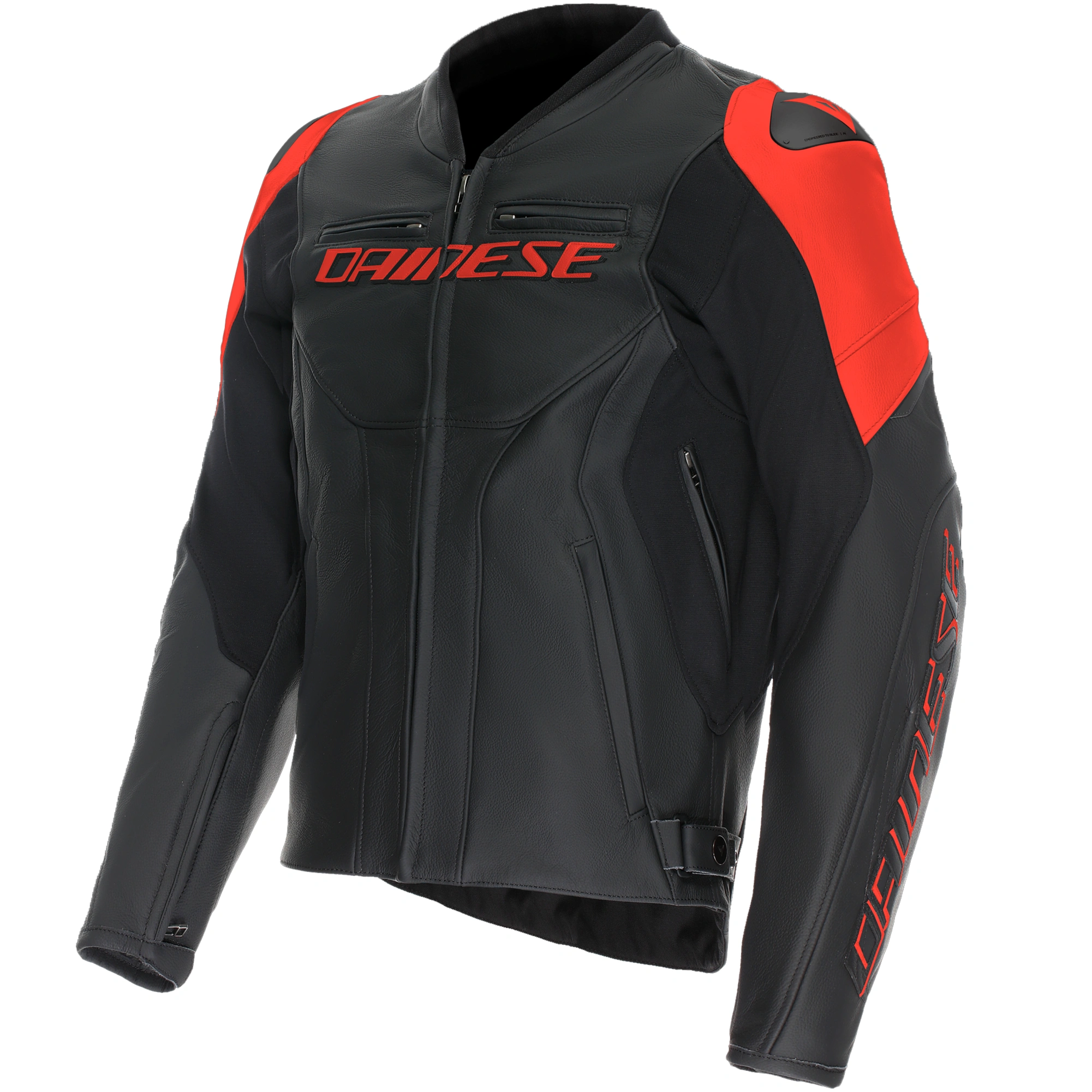 Dainese Dainese Racing 5 Leather Jacket - Black / Fluo Red
