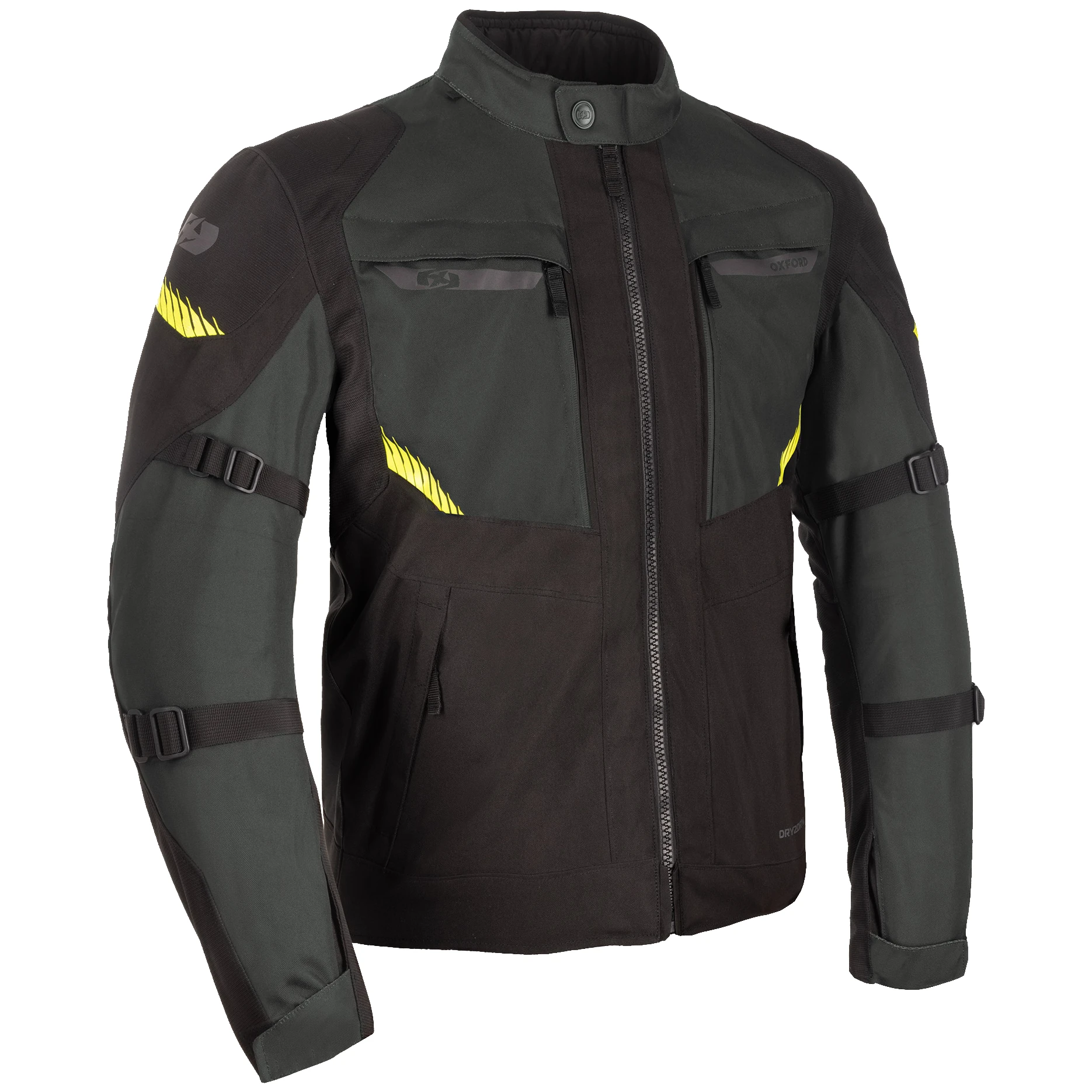 Oxford Clothing Oxford Toronto 1.0 Dry2Dry Textile Jacket - Black / Green / Fluo