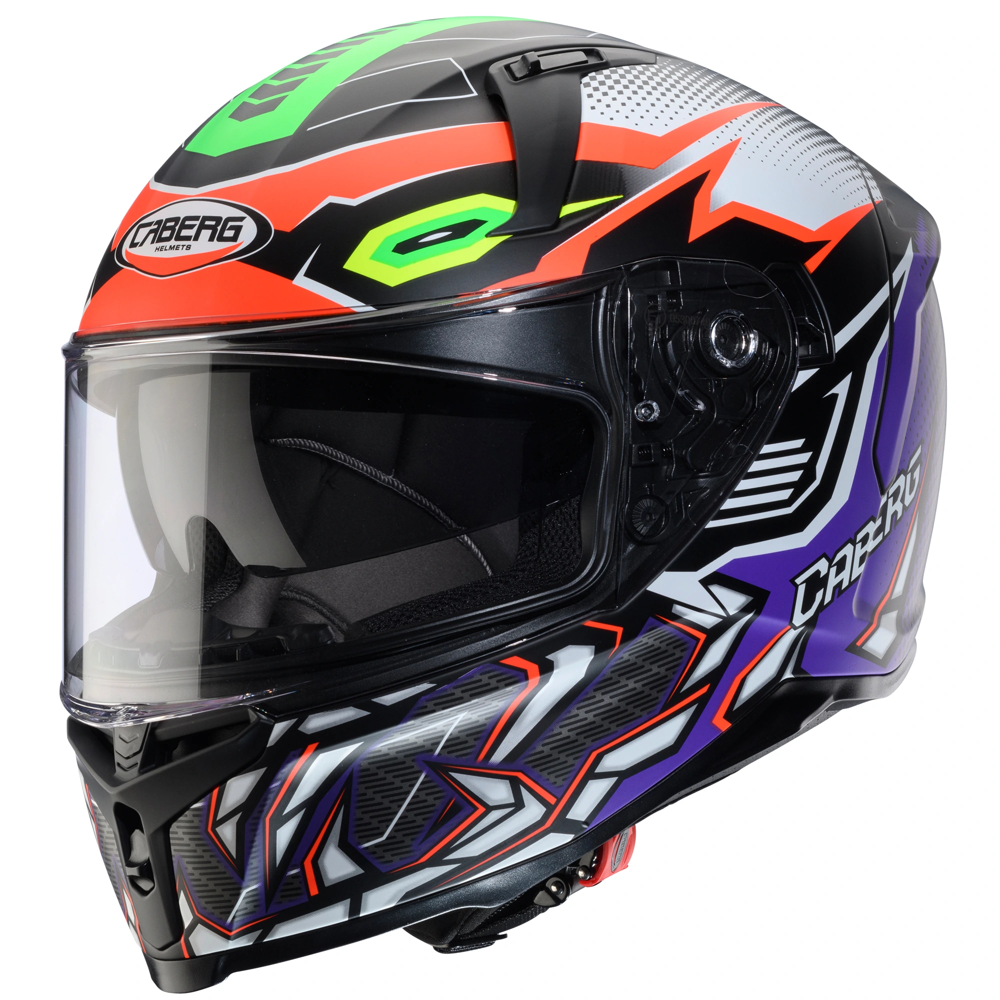 Caberg Caberg Avalon X - Gurkha Matt Black / Fluo Orange / Fluo Green / Purple