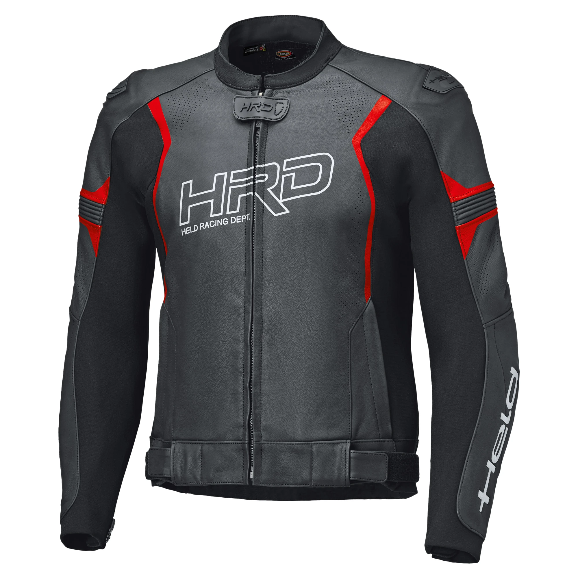 Held Held Street 4 Leather Jacket - Black / Neon Red