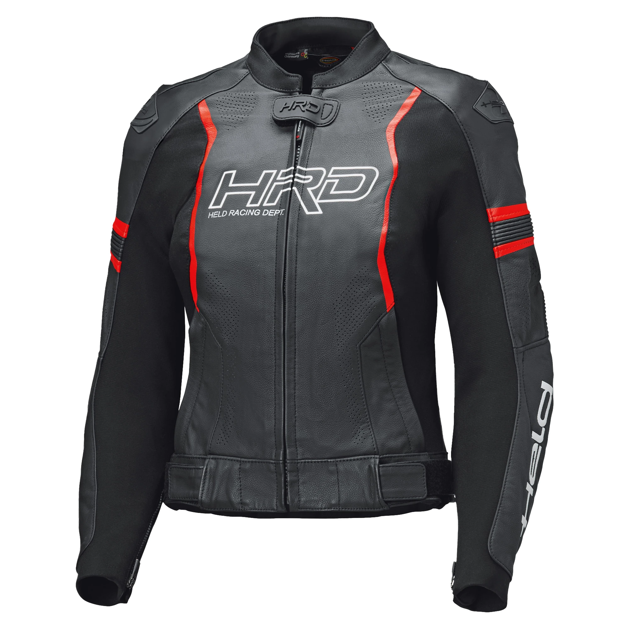 Held Held Ladies Street 4 Leather Jacket - Black / Neon Red