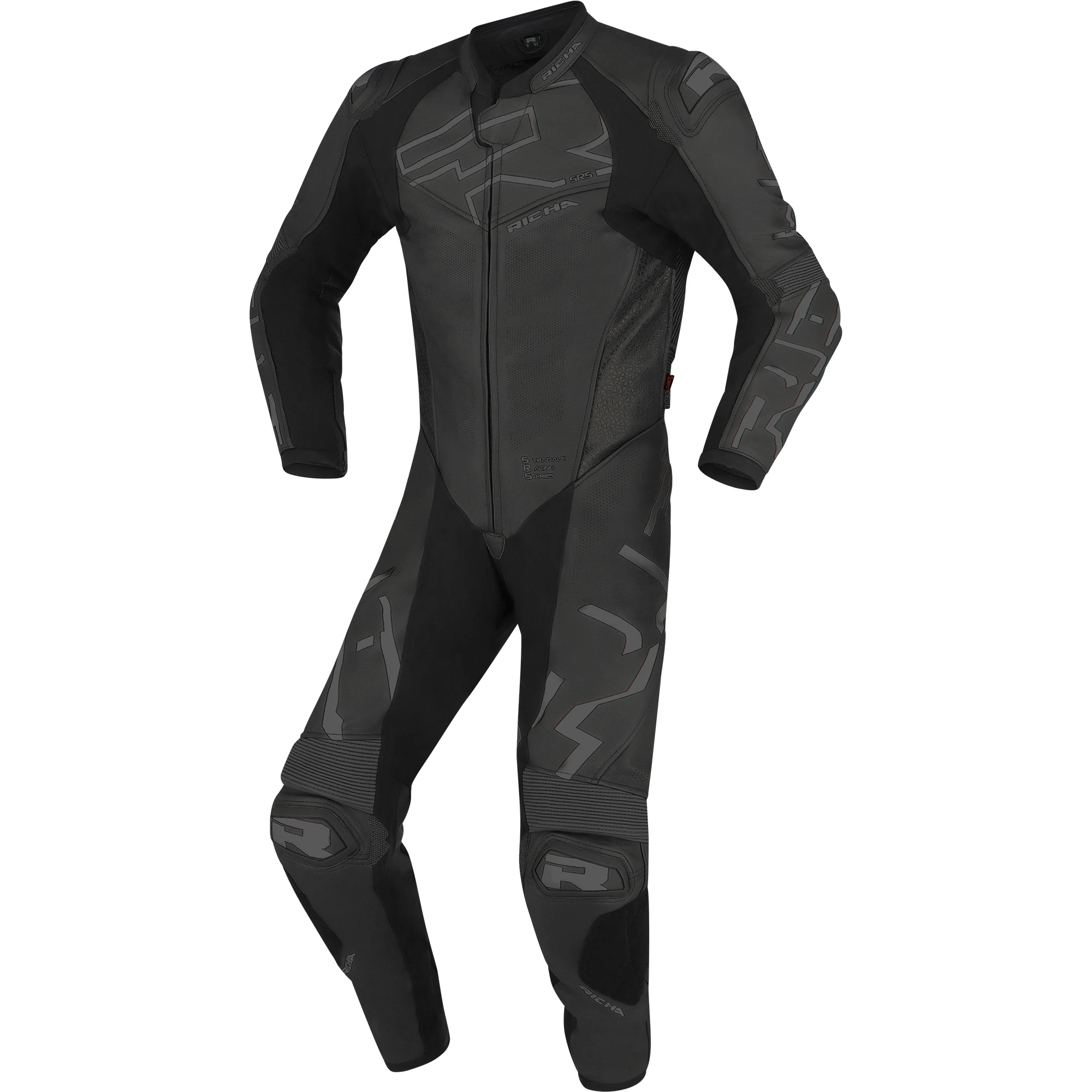 Richa Richa Stradale GP One Piece Leather Suit - Black / Black