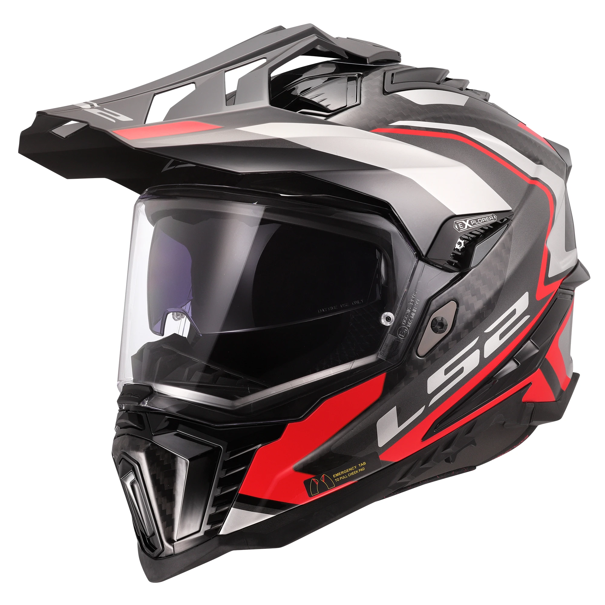 LS2 LS2 Explorer Carbon - Frontier Red