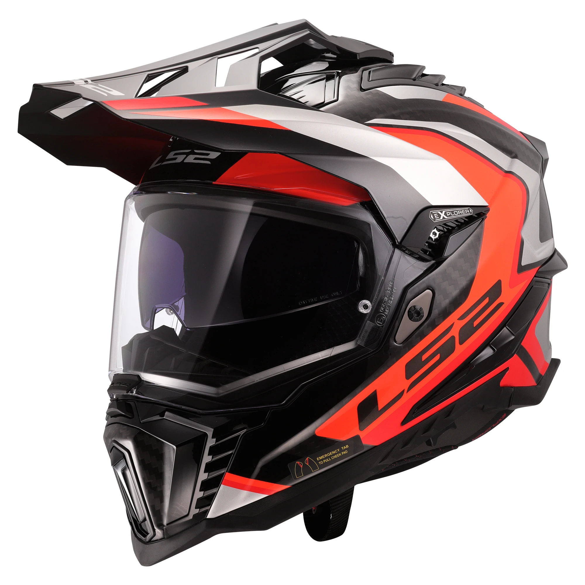 LS2 LS2 Explorer Carbon - Frontier Orange