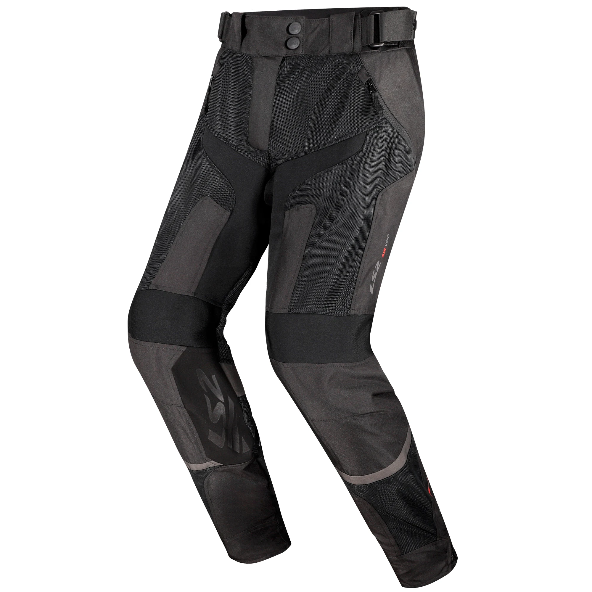 LS2 LS2 Ladies Como Air Textile Trousers - Black / Dark Grey
