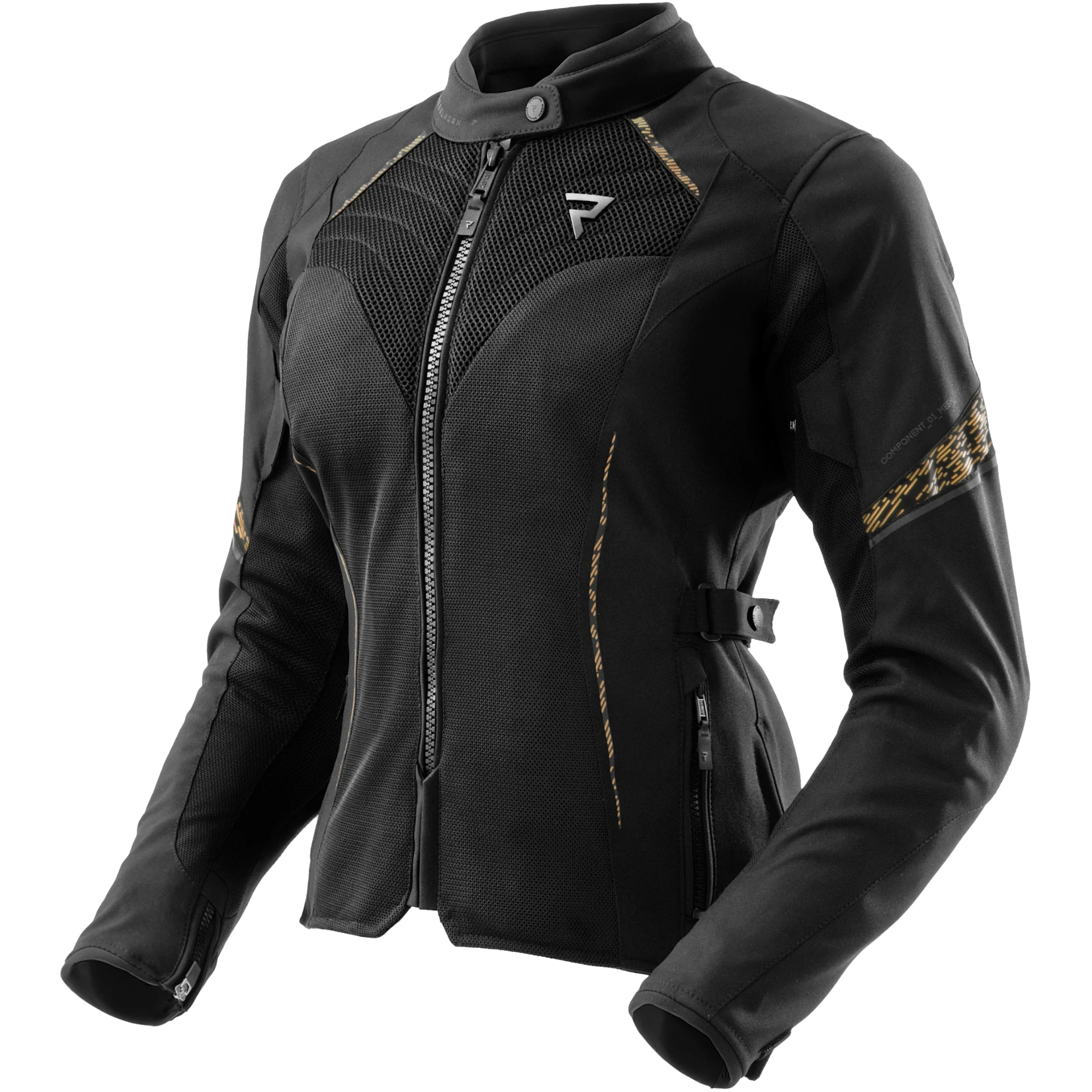 Rebelhorn Rebelhorn Ladies Jax Textile Jacket - Black / Gold