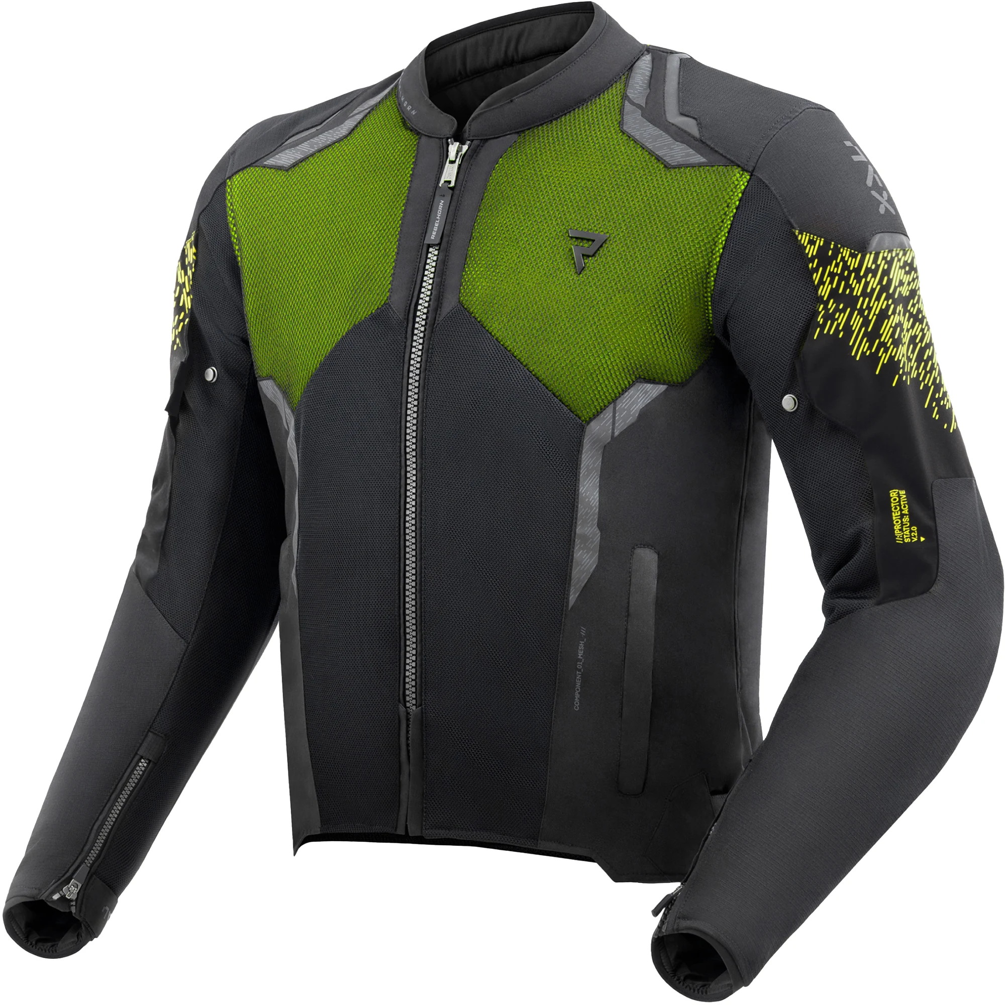 Rebelhorn Rebelhorn Jax Textile Jacket - Black / Grey / Fluo Yellow