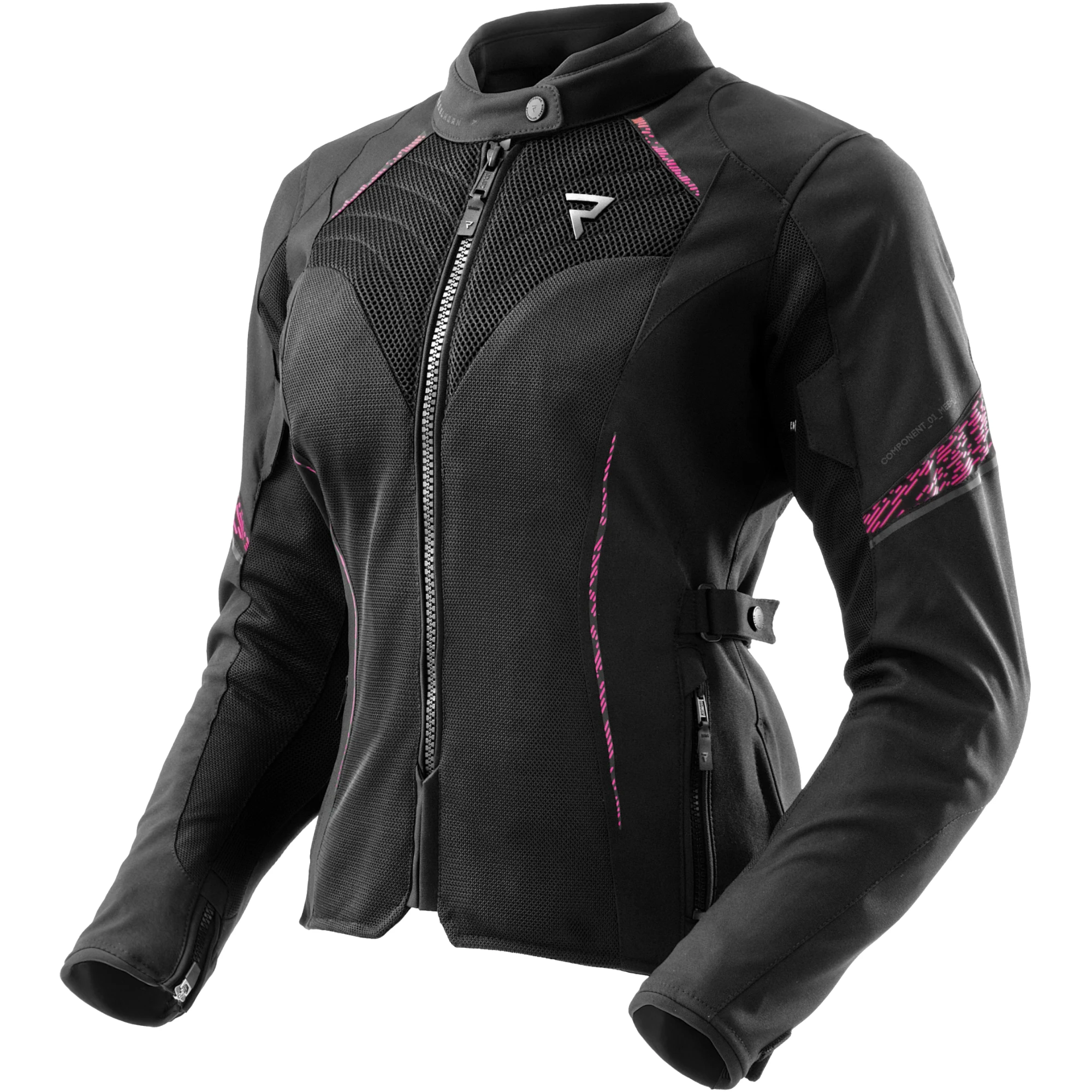 Rebelhorn Rebelhorn Ladies Jax Textile Jacket - Black / Grey / Pink