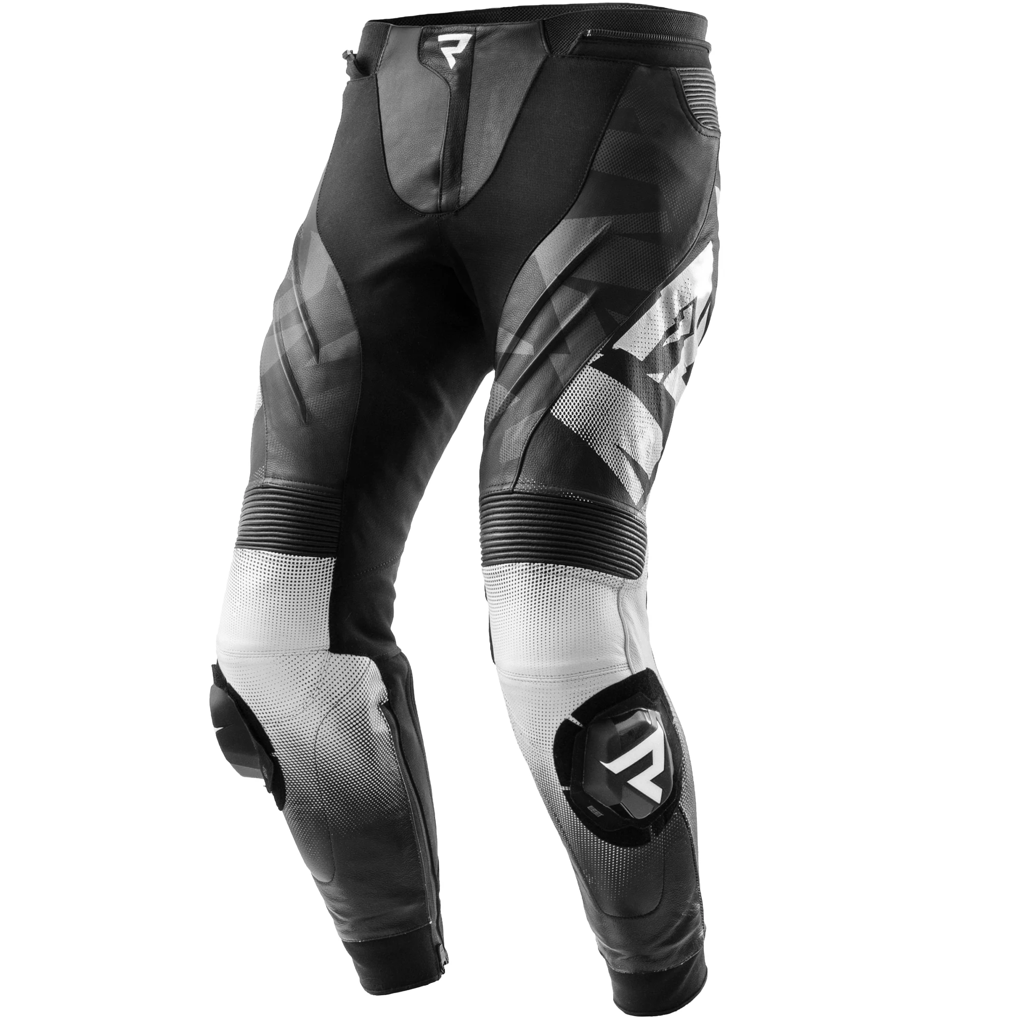 Rebelhorn Rebelhorn Inferno Leather Trousers - Black / White