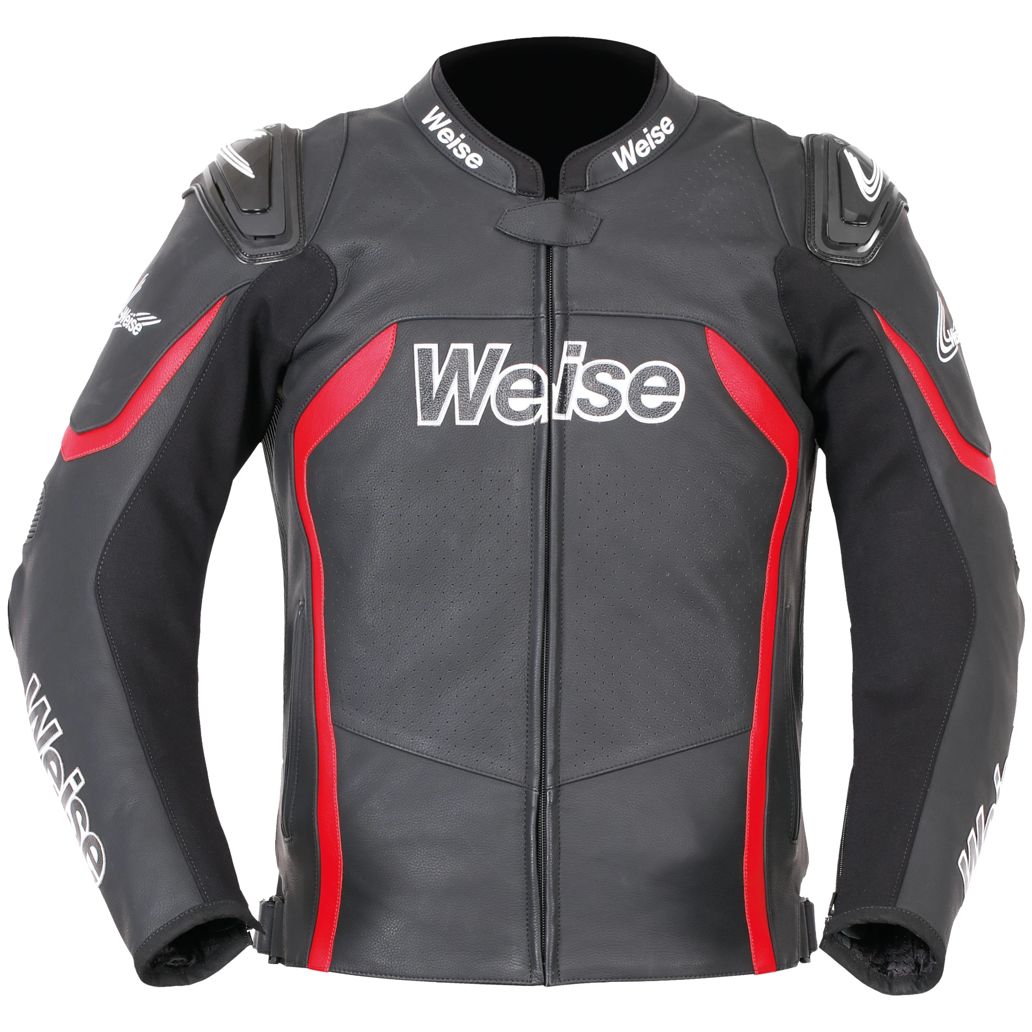 Weise Weise Tornado 2.0 Leather Jacket - Black / Red