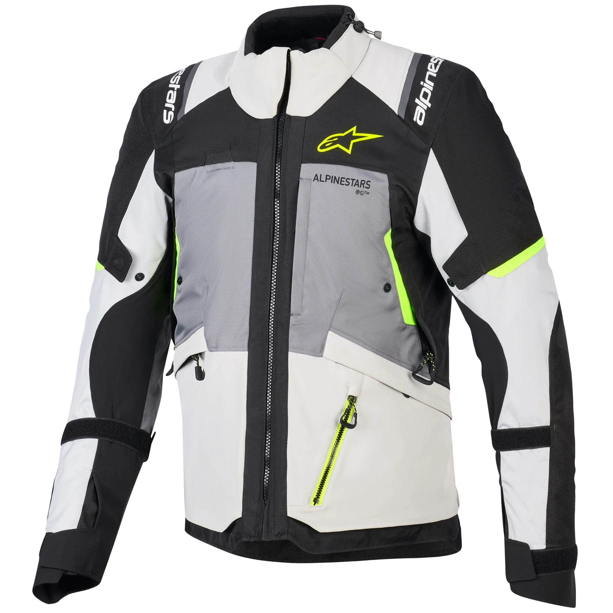 Alpinestars Alpinestars Andes V4 Drystar Textile Jacket - Dark Grey / Ice Grey / Black / Fluo Yellow