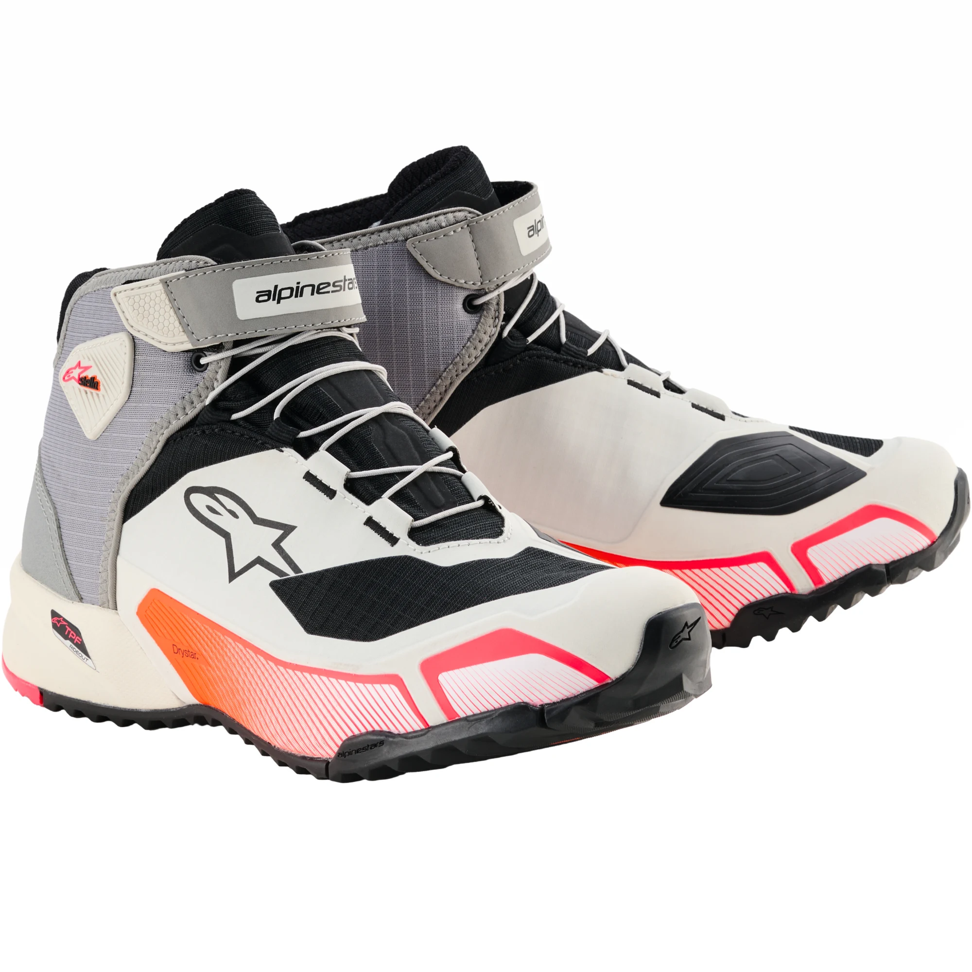 Alpinestars Alpinestars Stella CR-X Drystar Riding Shoes - White / Mid Grey / Black / Diva Pink