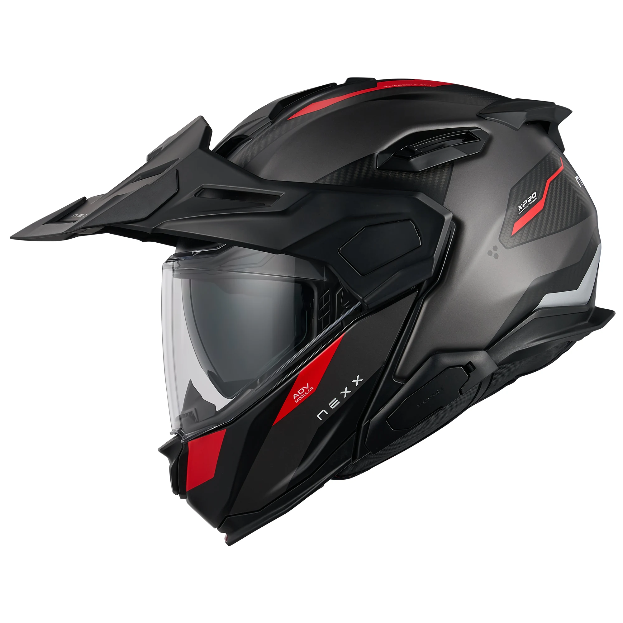 Nexx Nexx X.Lifecountry Carbon - Terra Matt Grey / Red