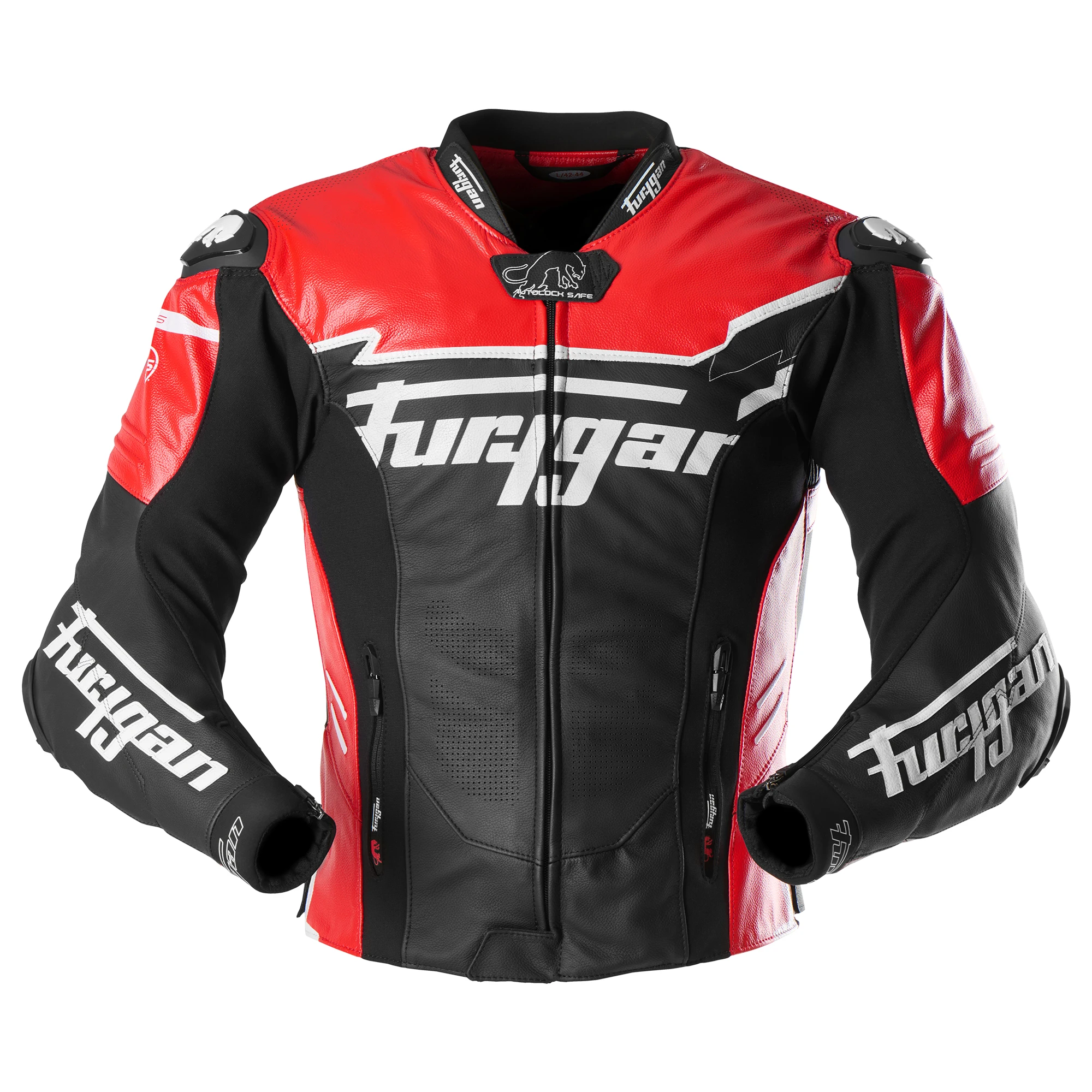 Furygan Furygan Sirius Leather Jacket - Black / Red / White