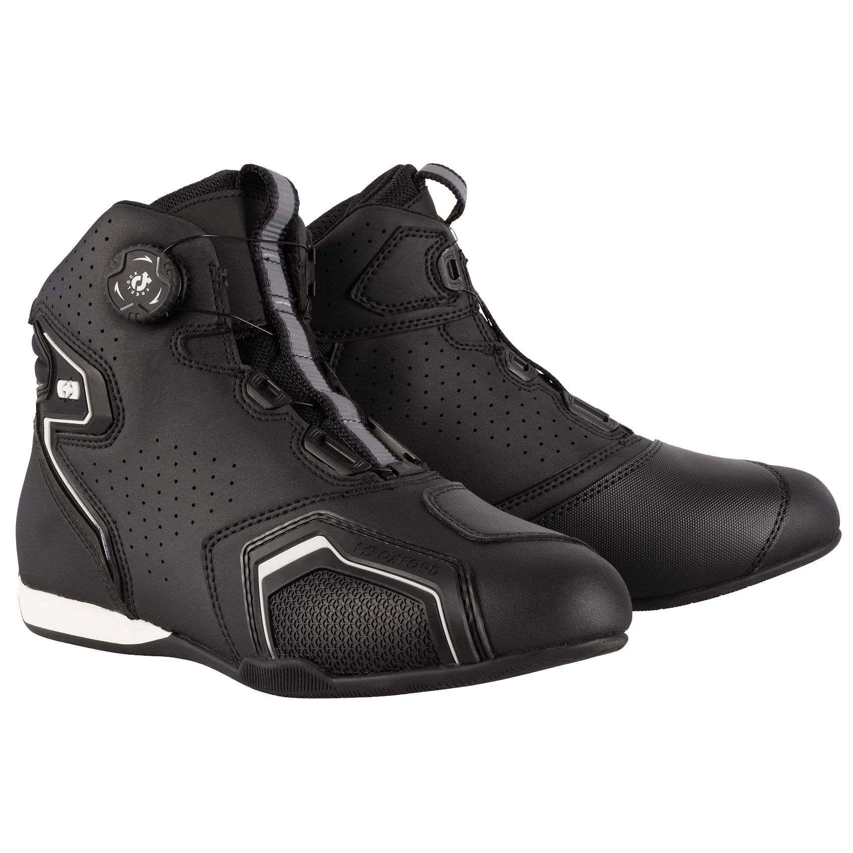 Oxford Clothing Oxford Helix Air Boots - Black / White