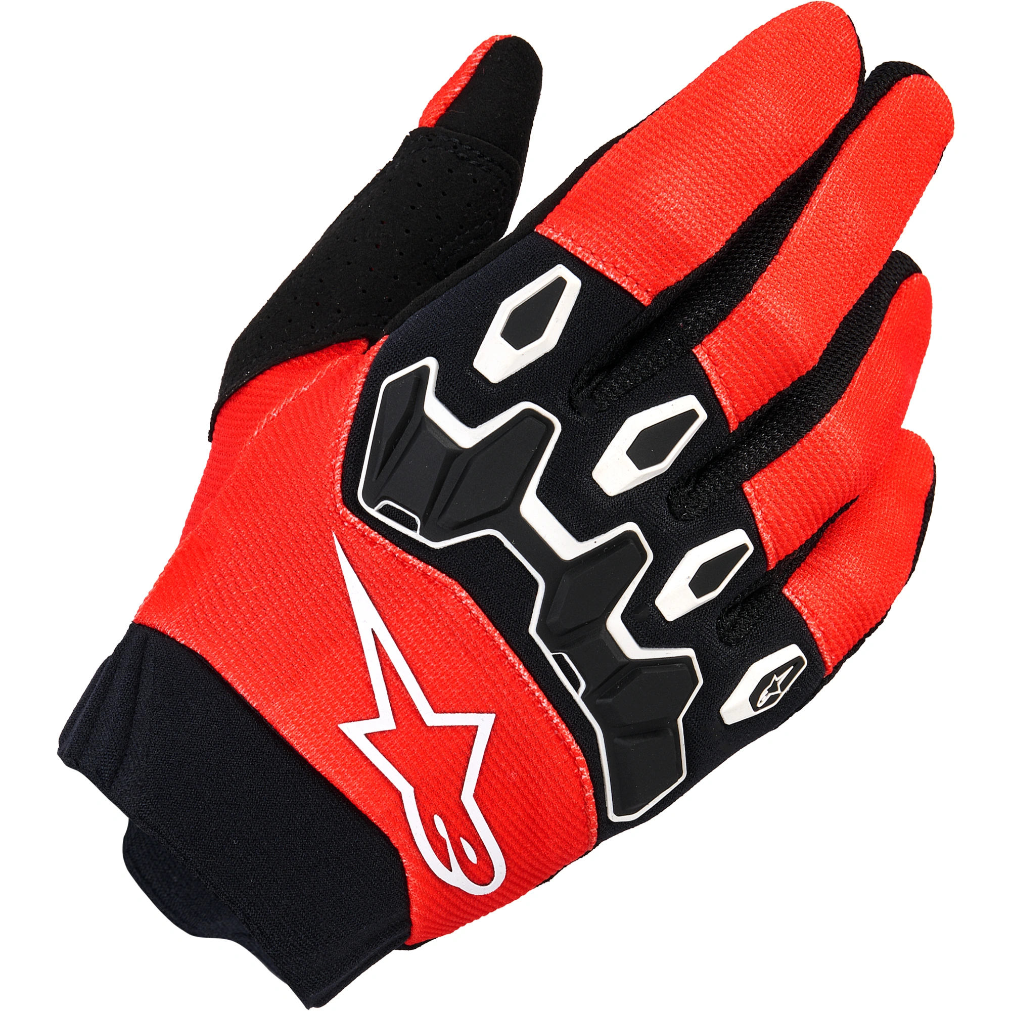 Alpinestars Alpinestars Youth Full Bore v2 Textile Gloves - Bright Red / Black