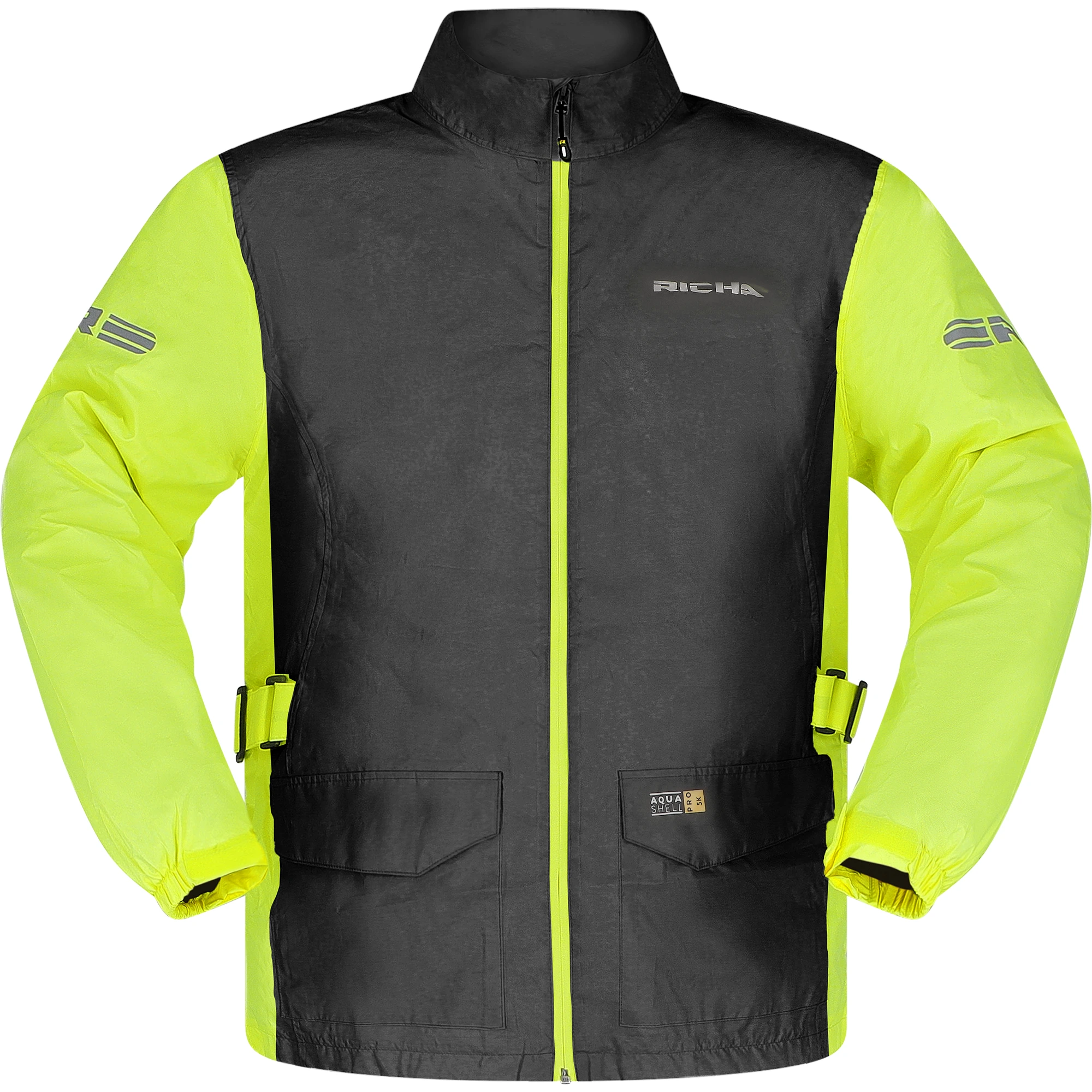 Richa Richa Monsoon Rain Jacket - Black / Fluo Yellow