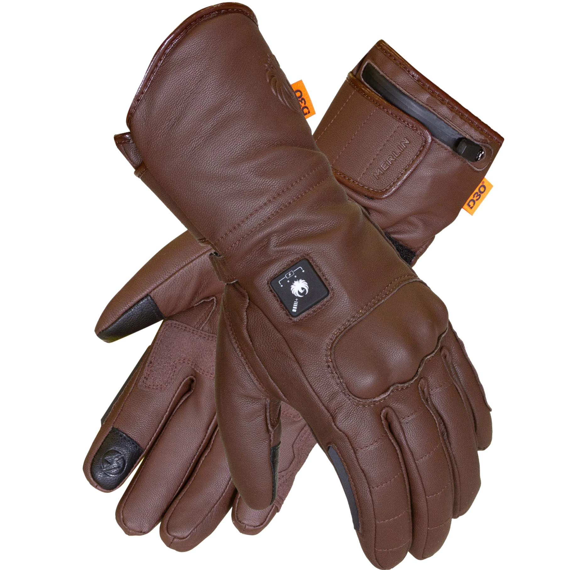 Merlin Merlin Bednell CE2 D3O Heated Gloves - Brown