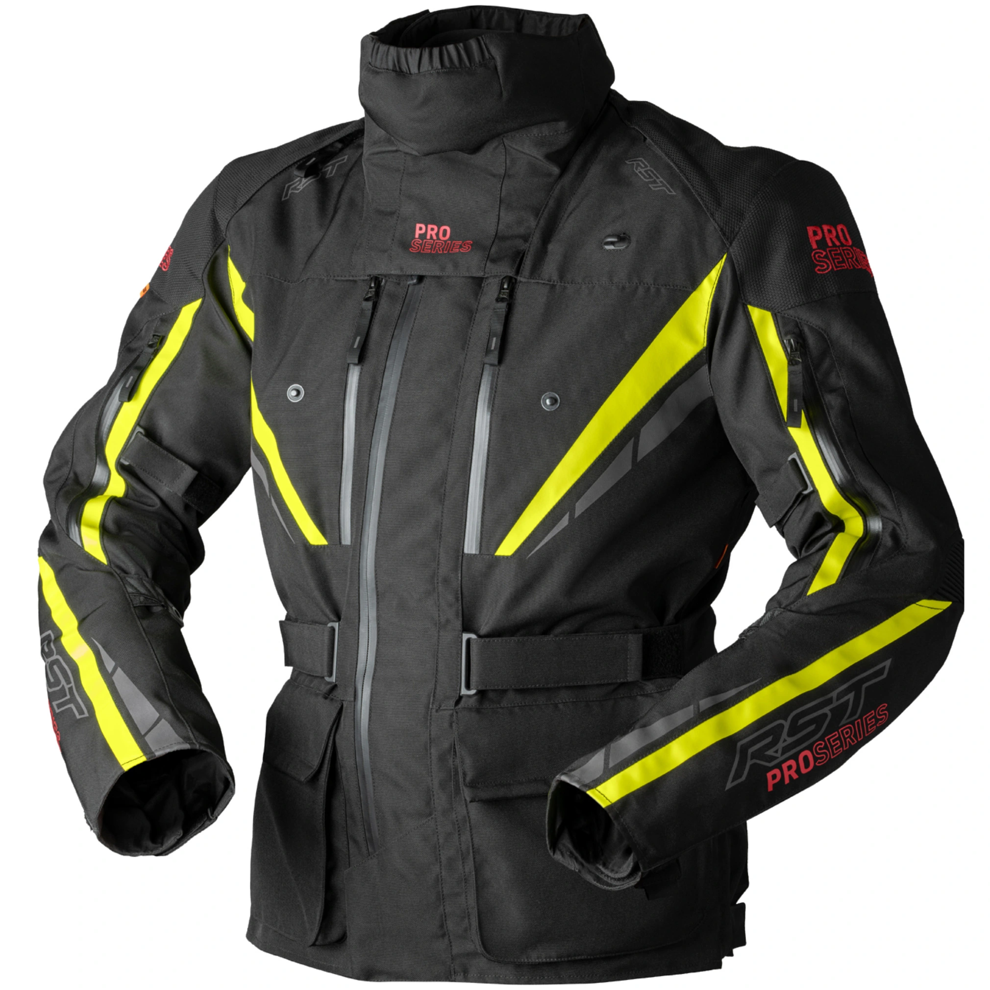 RST RST Pro Series Paragon D3O Textile Jacket - Black / Fluo Yellow