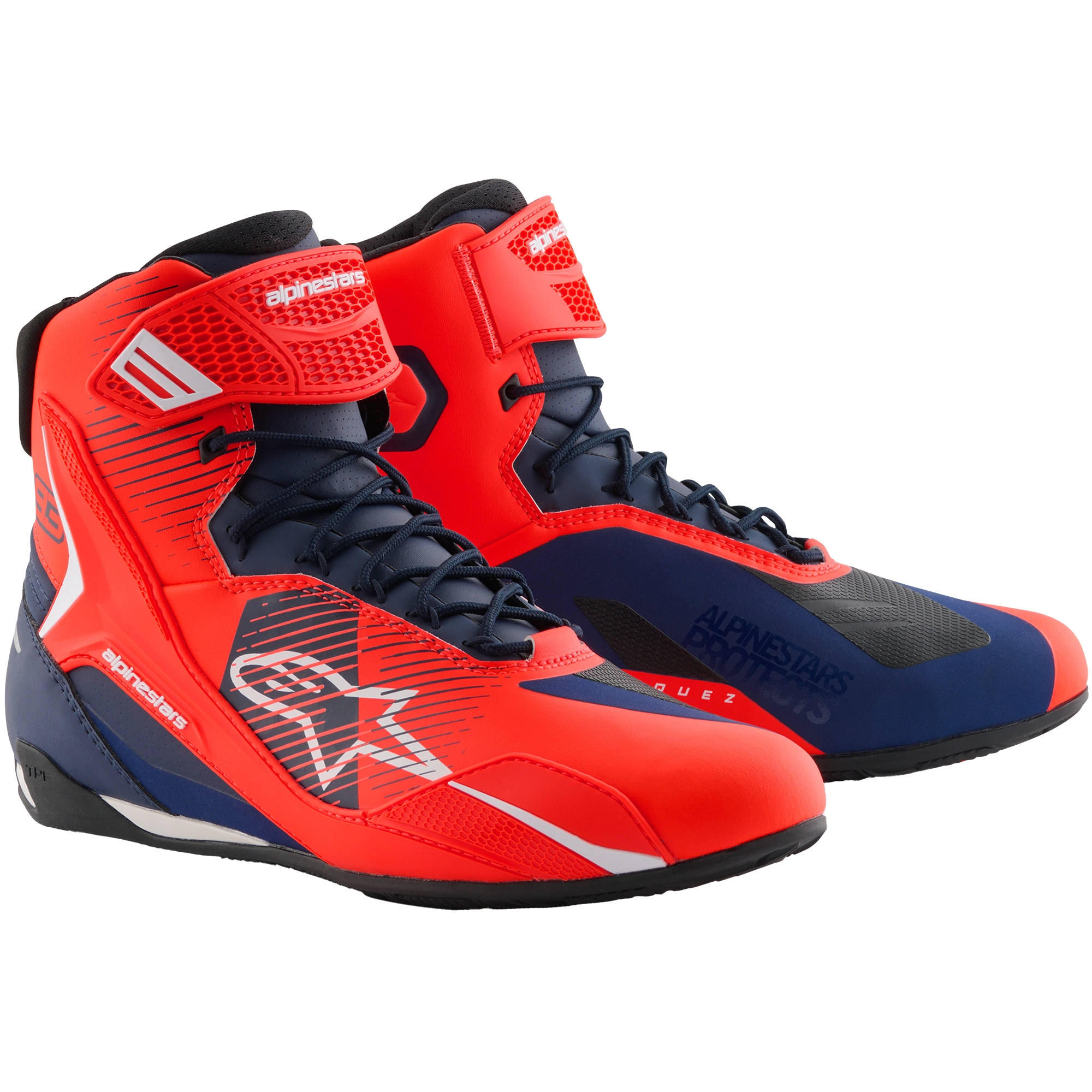 Alpinestars Alpinestars MM93 Faster-4 Shoes - Fluo Red / Dark Blue